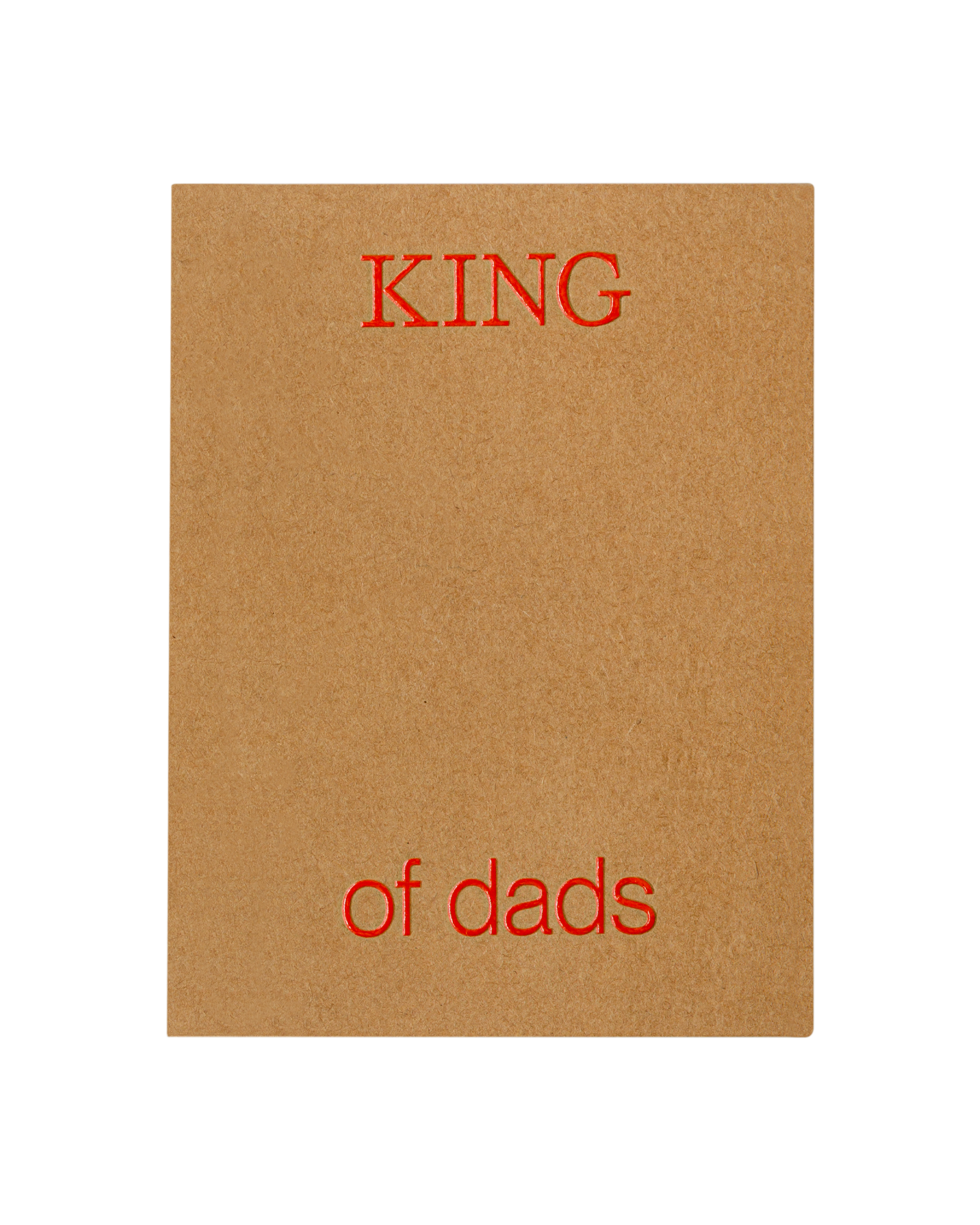 Front view of greeting card