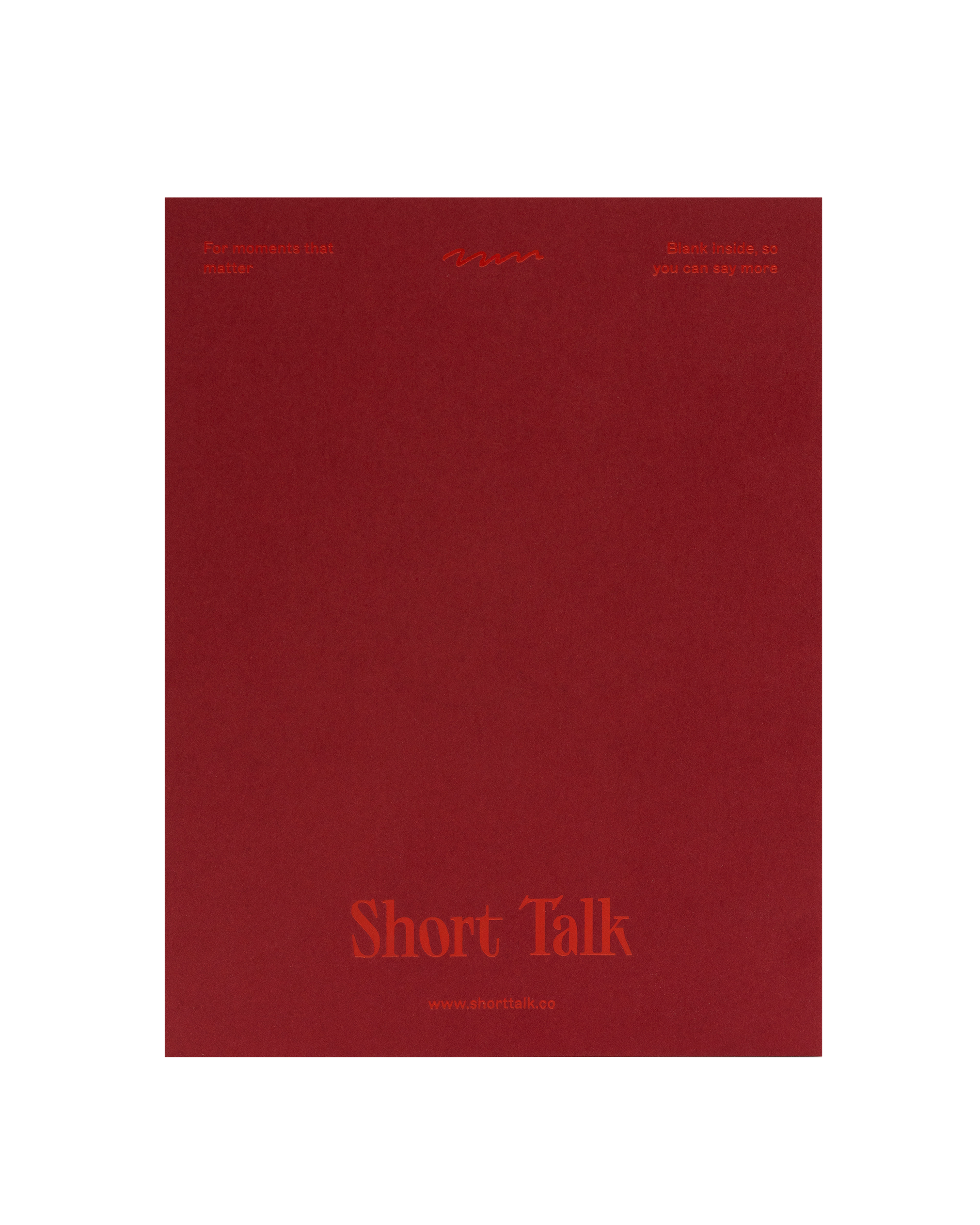 Back of greeting card