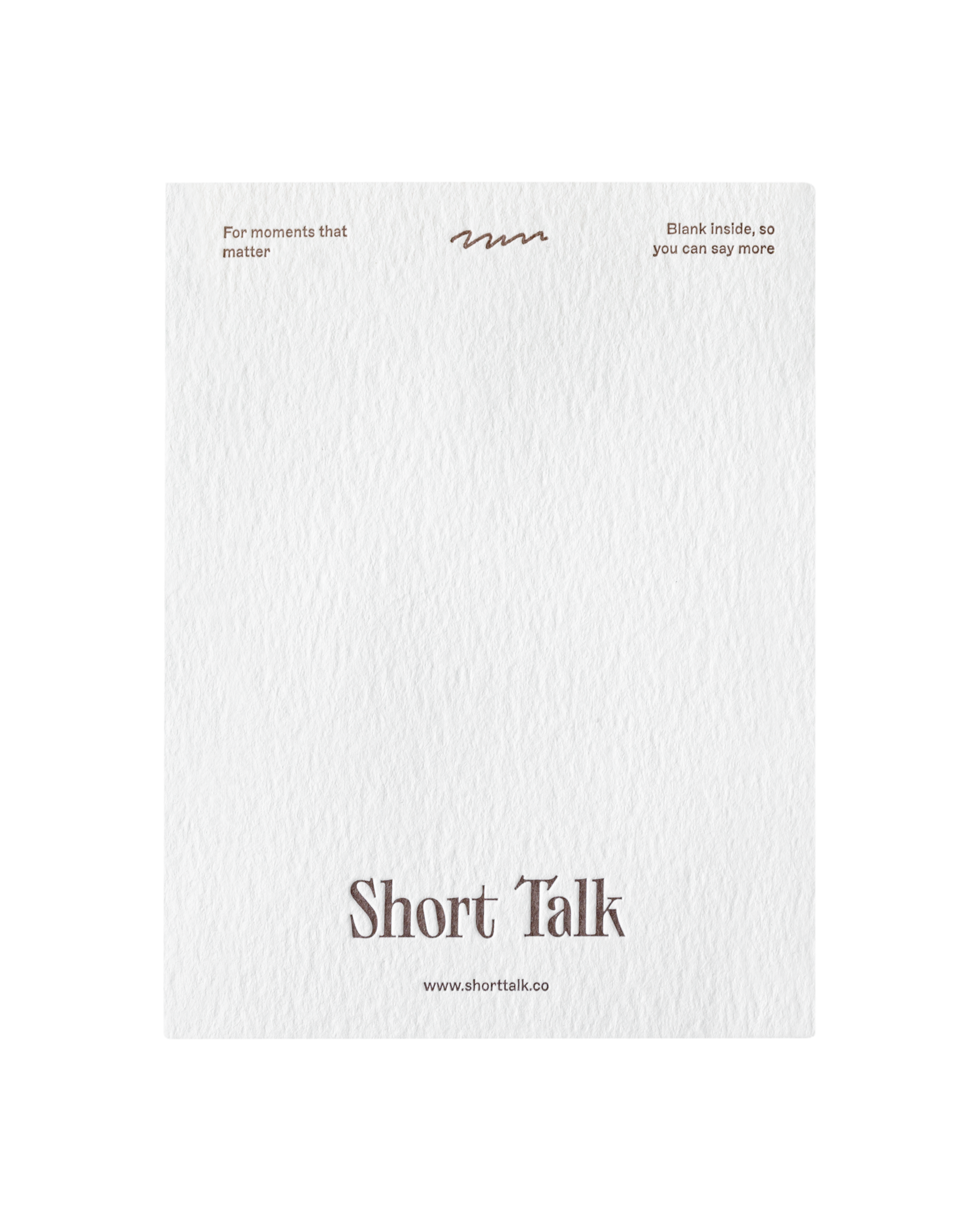Back view of greeting card
