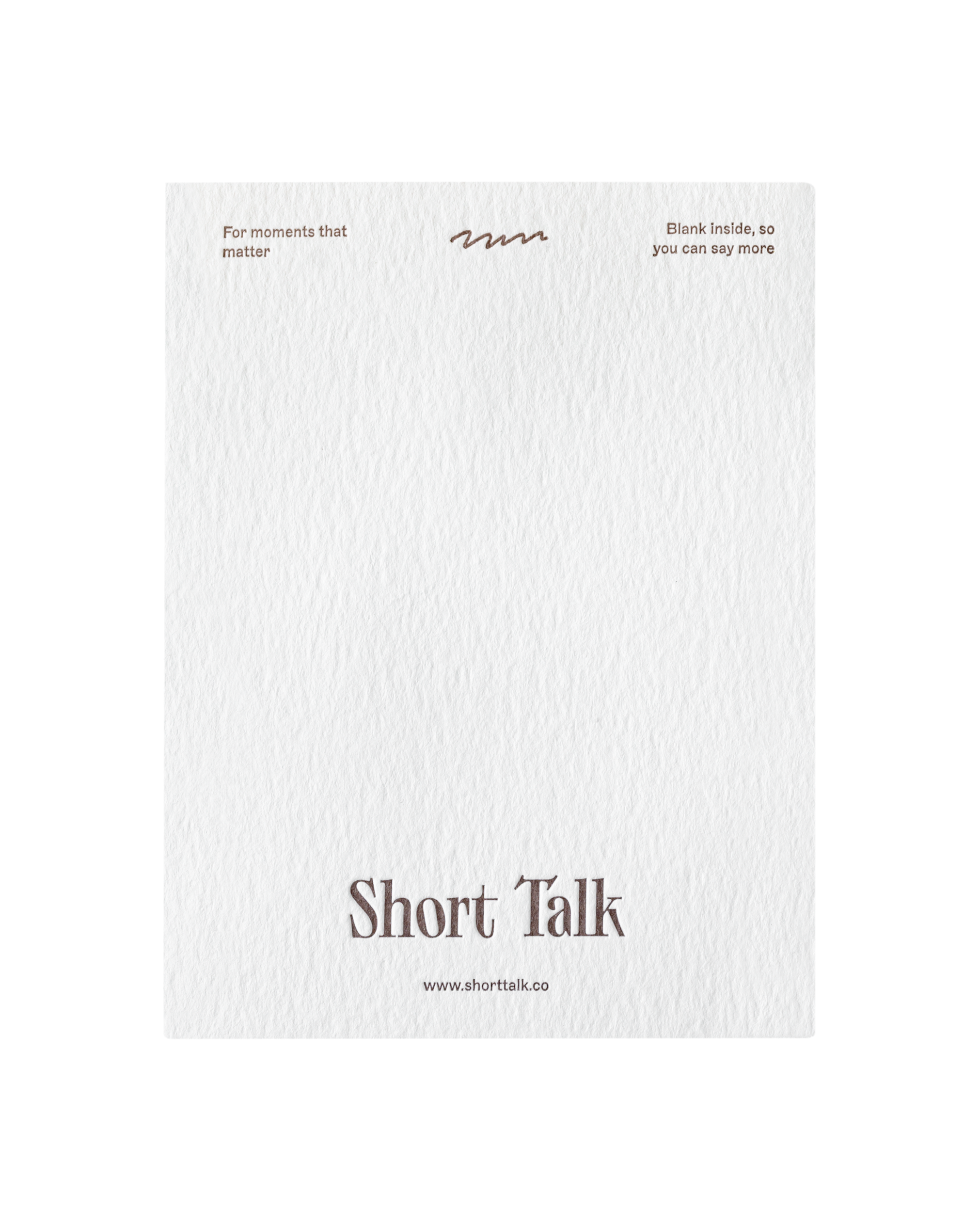 Back view of greeting card