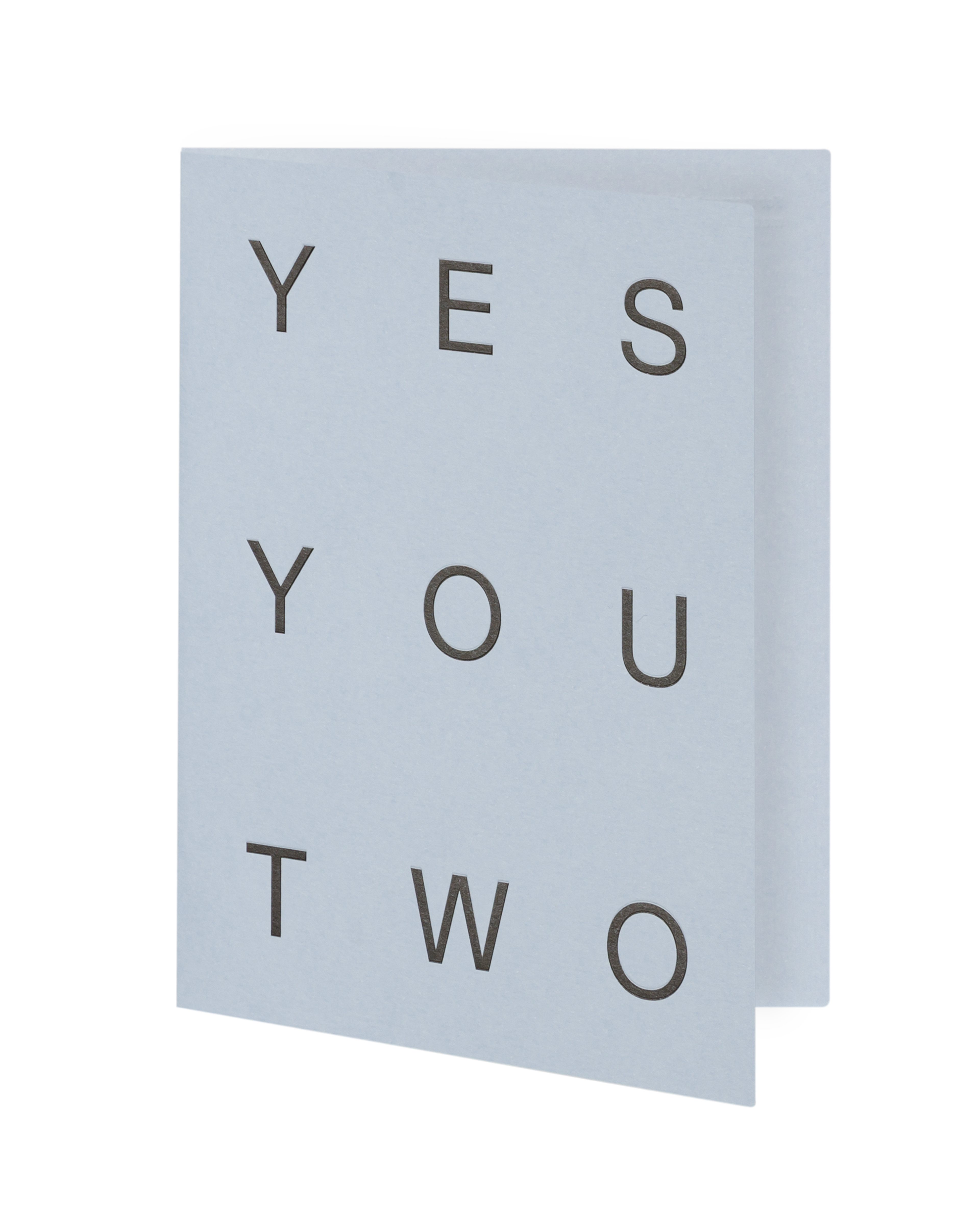 The 'Yes You Two' card slightly ajar