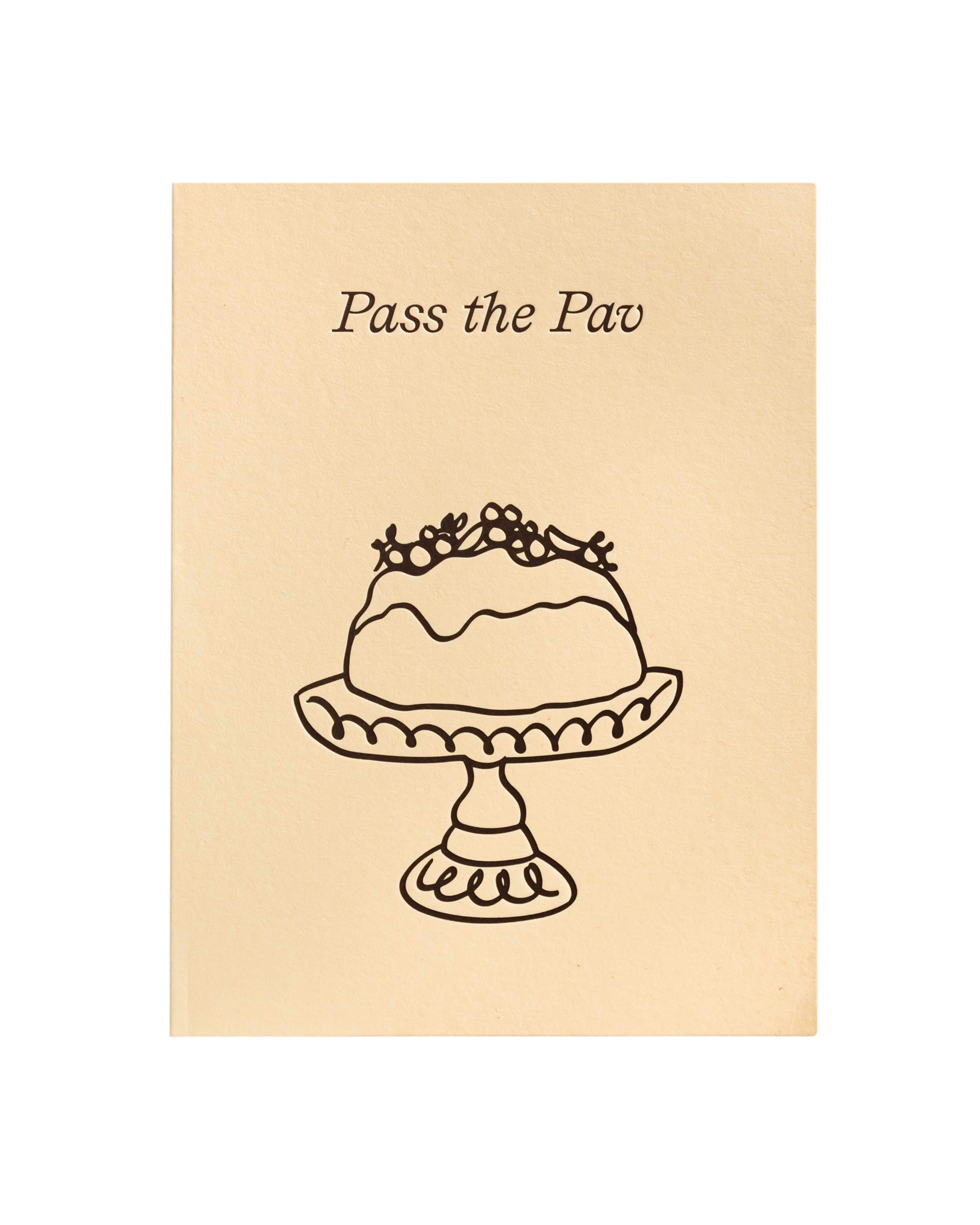 Front view of greeting card