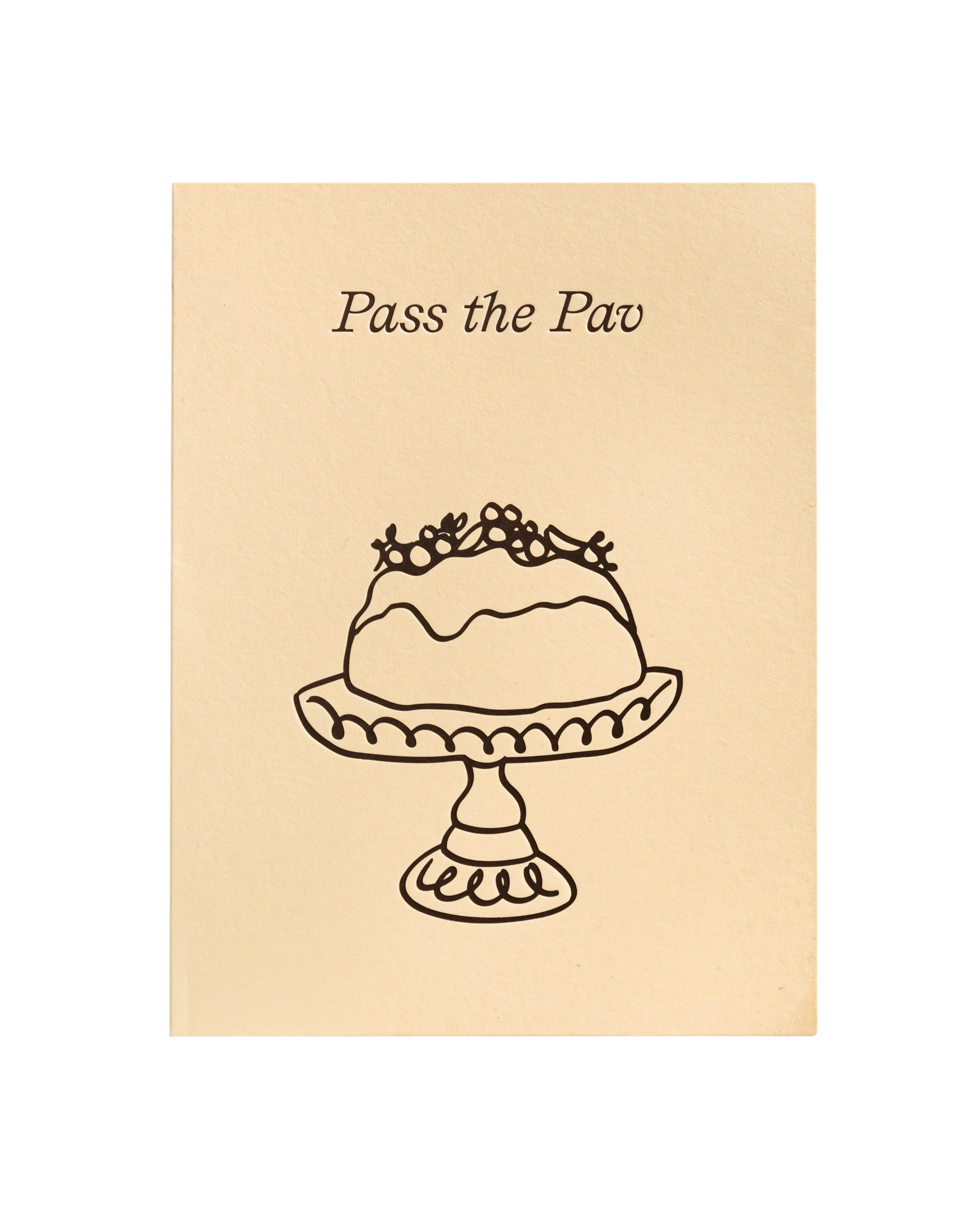 Front view of greeting card