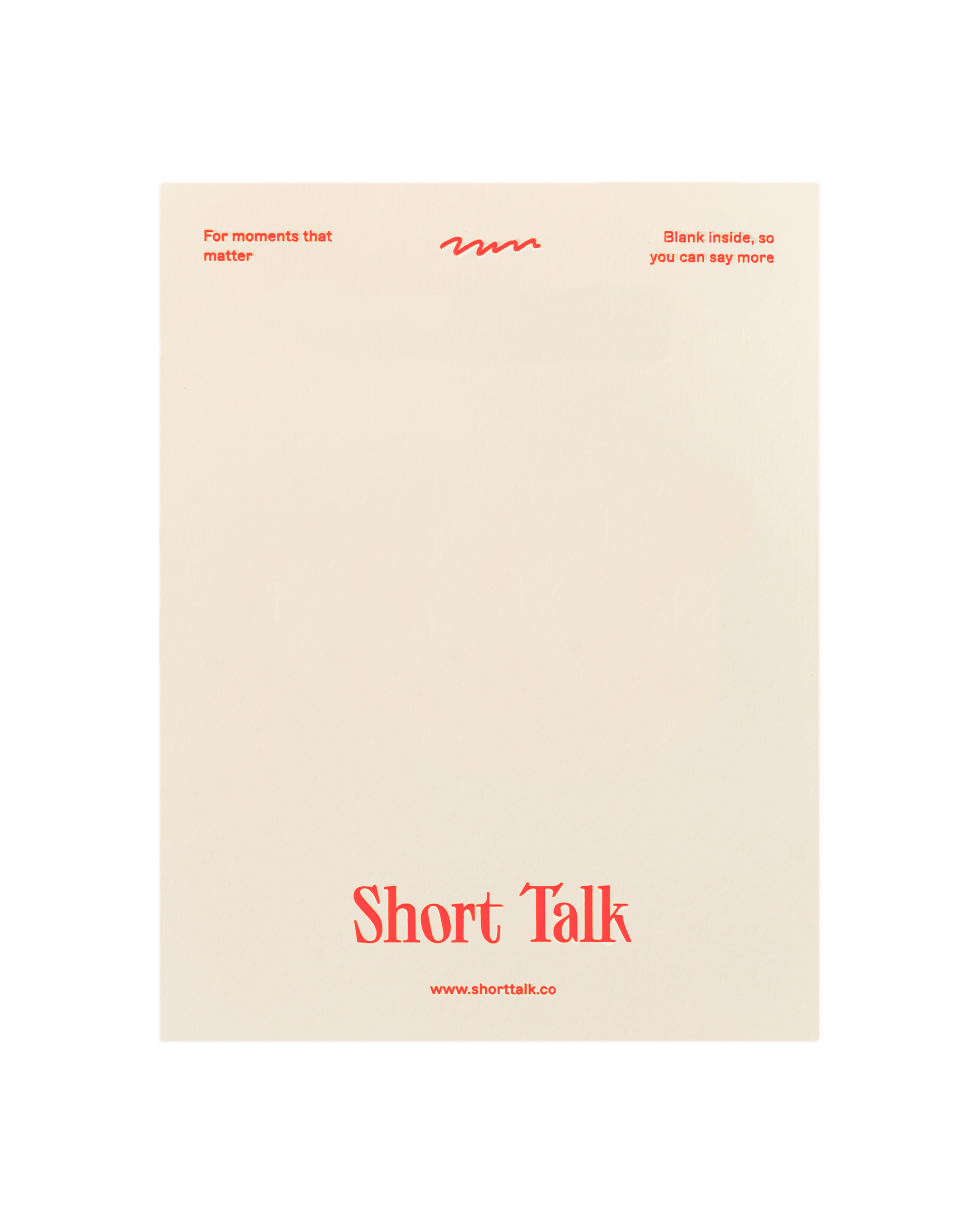 Back view of greeting card