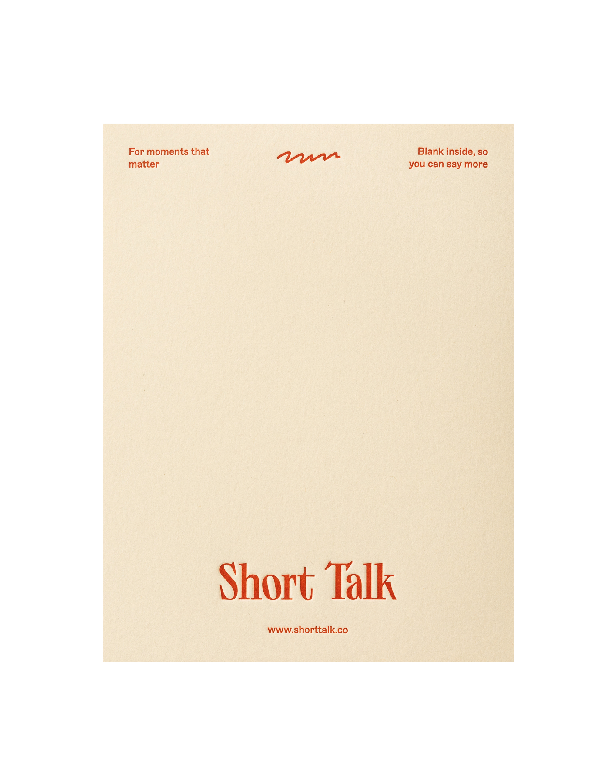 Back of greeting card