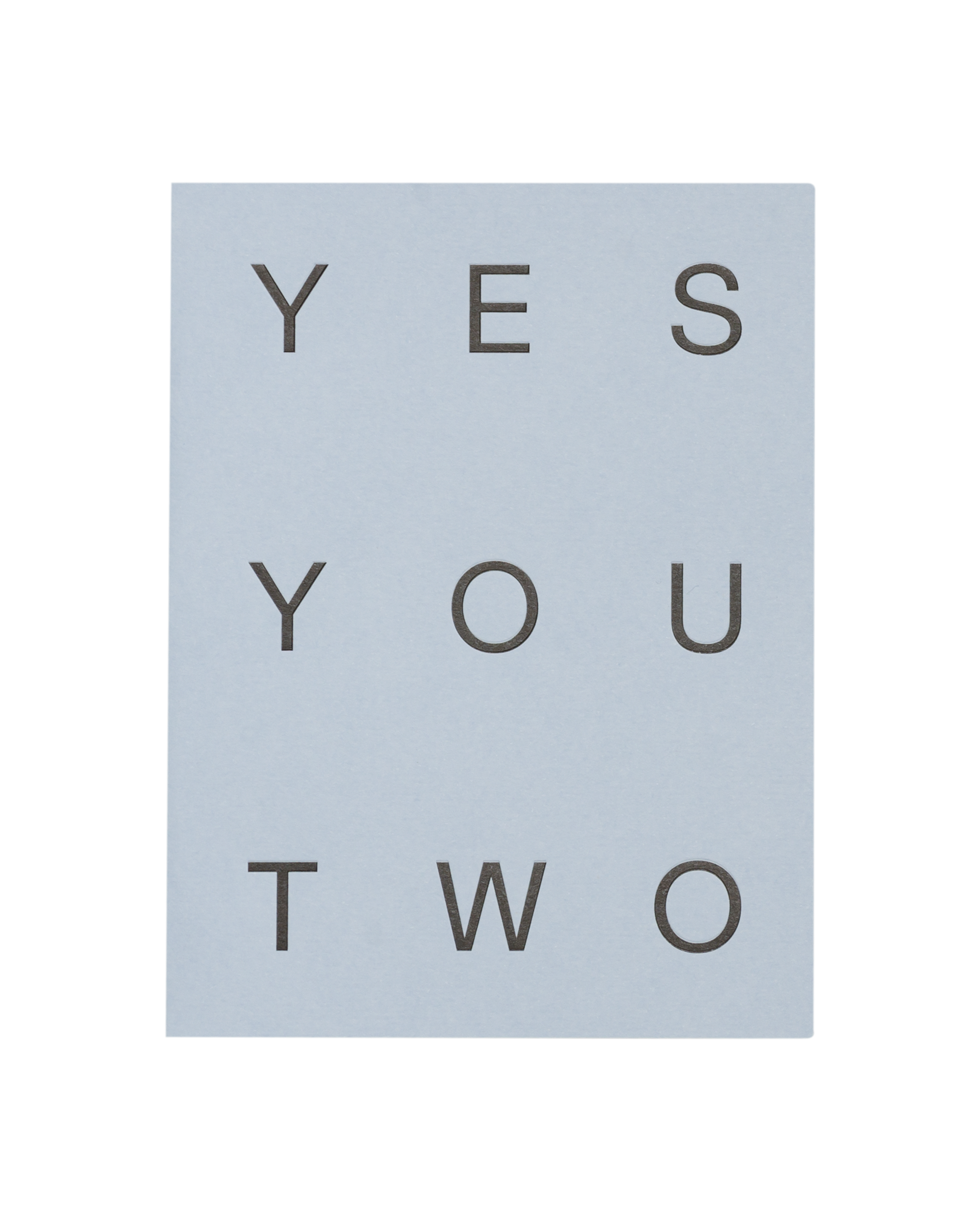 The front of the 'Yes You Two' card