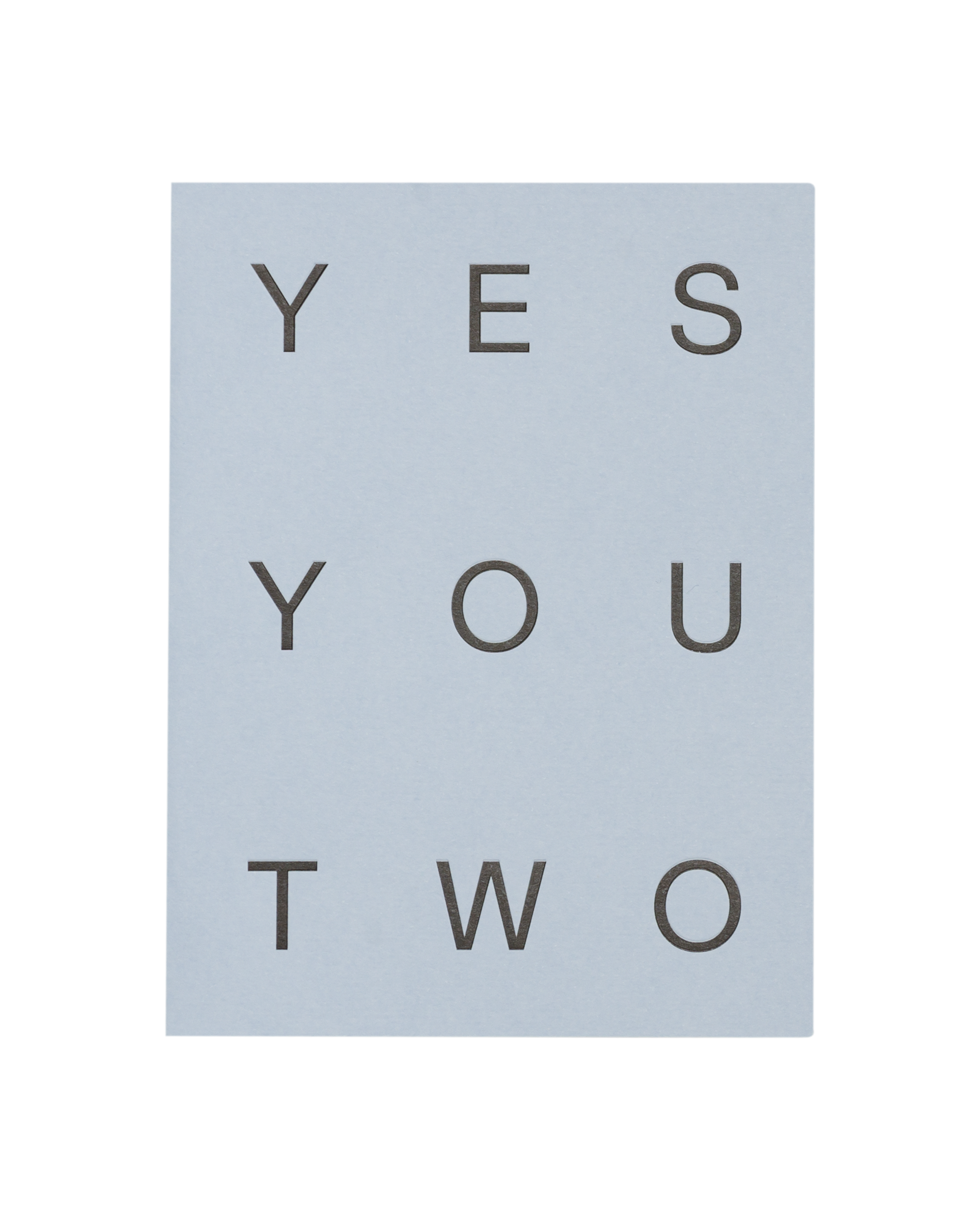 The front of the 'Yes You Two' card