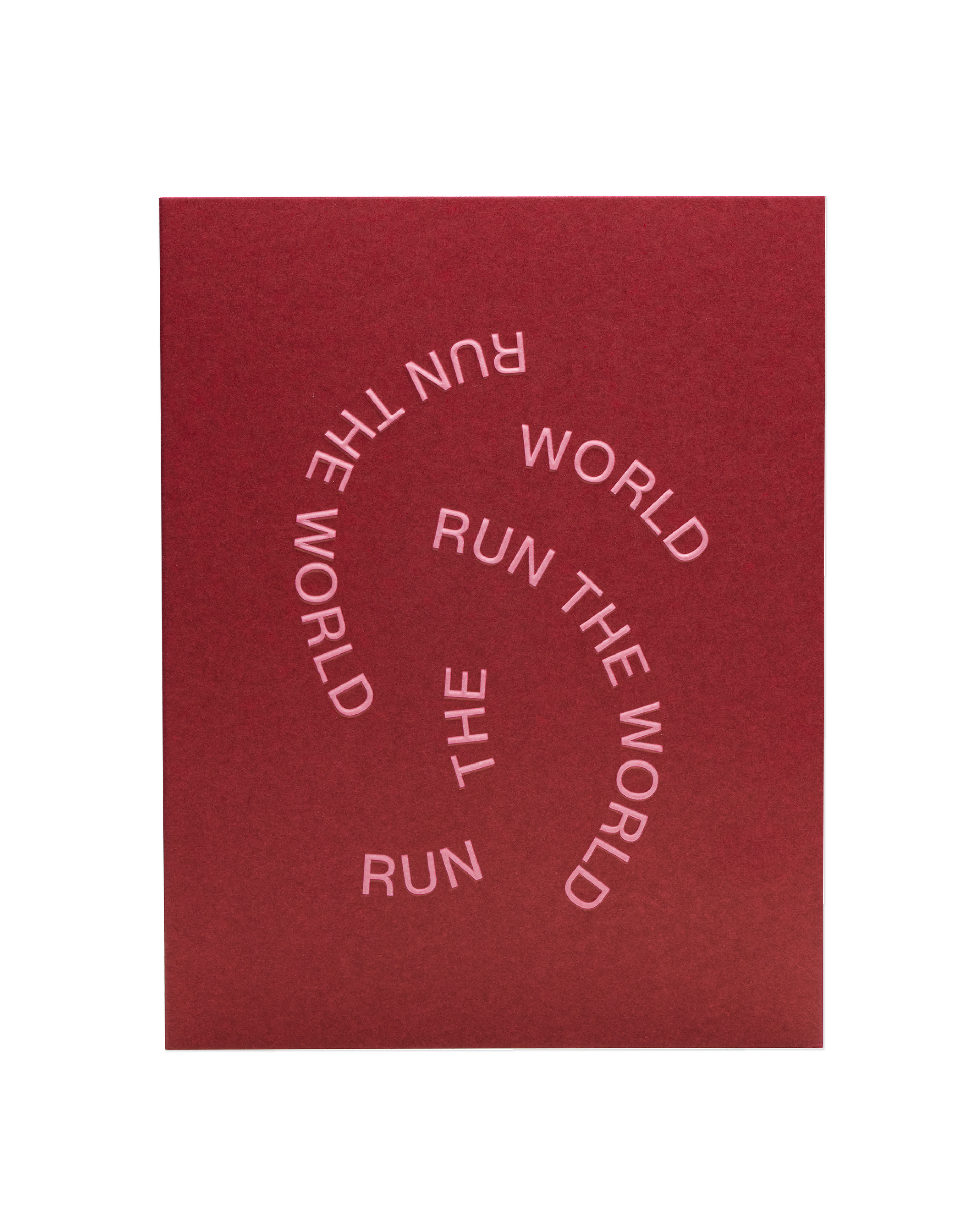 The front of the 'Run the World' card