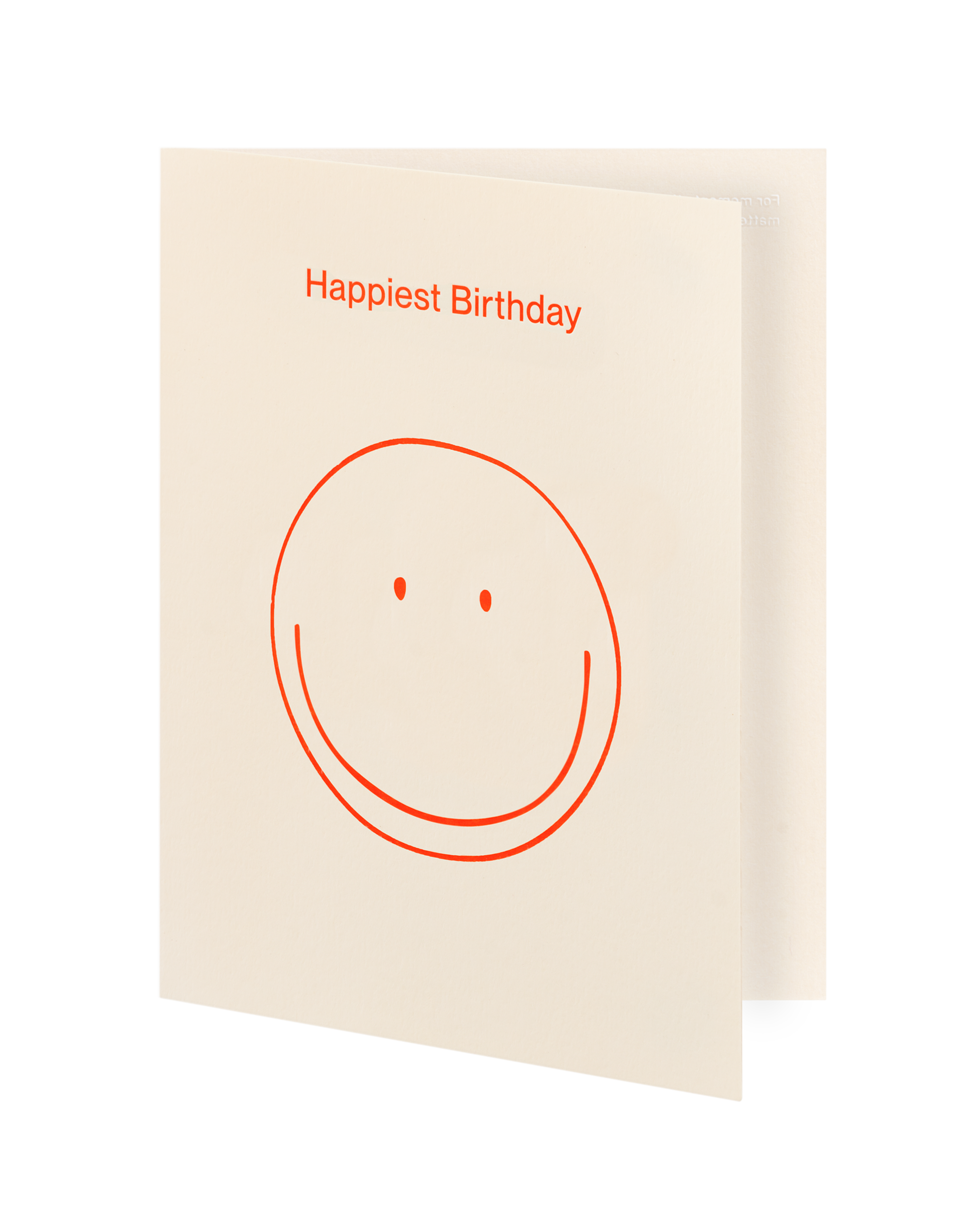 Greeting card slightly ajar