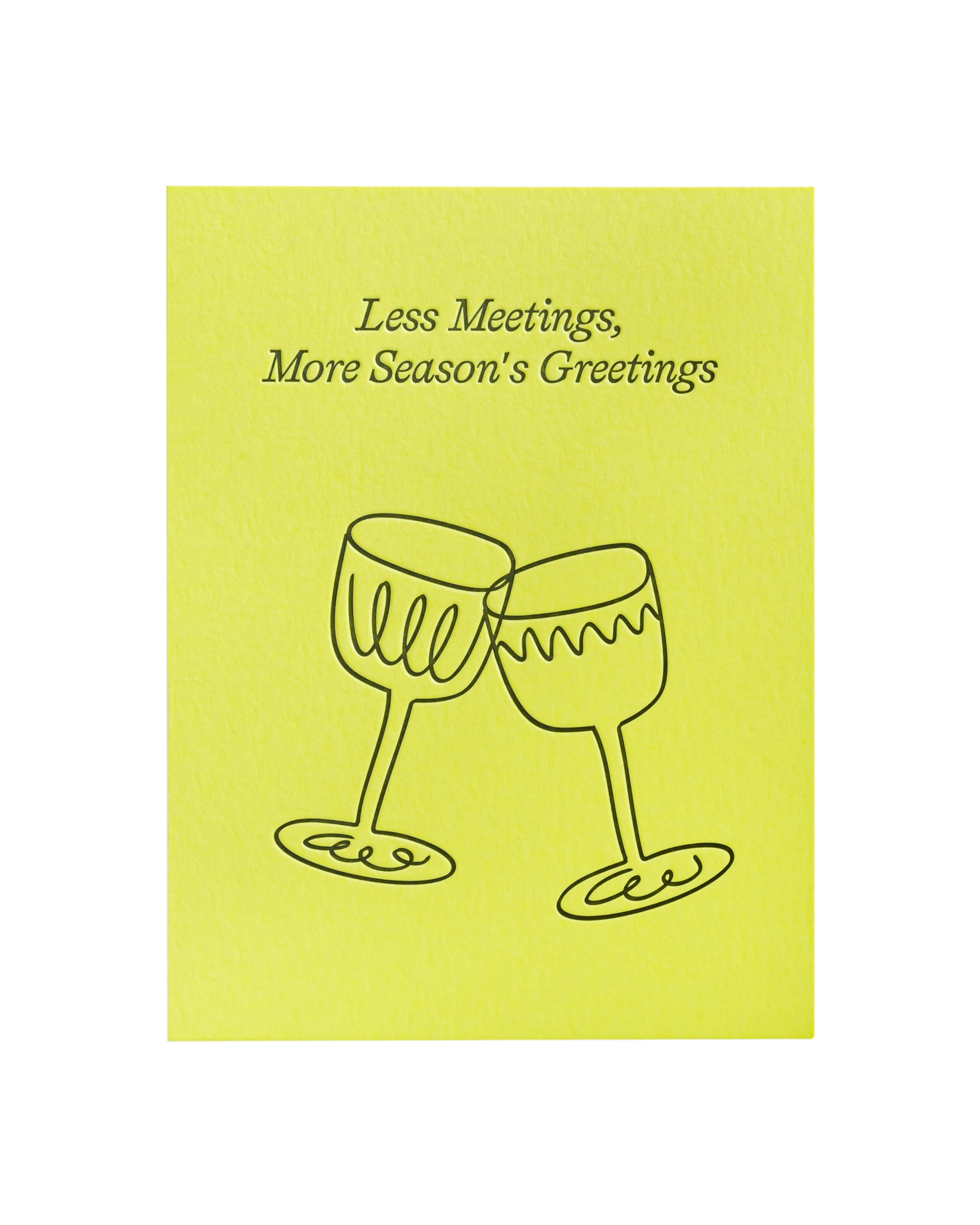 Front view of greeting card