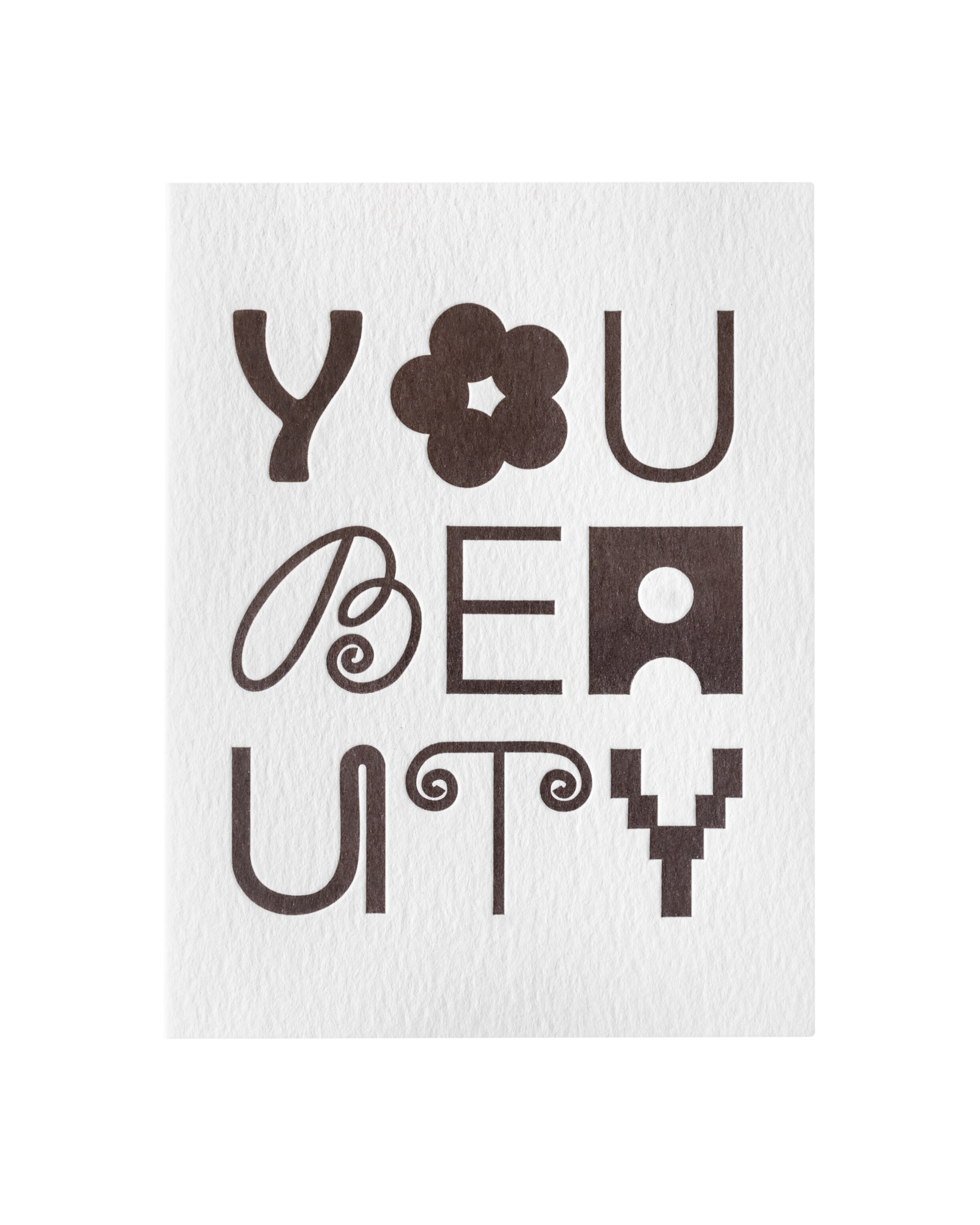 Front view of greeting card
