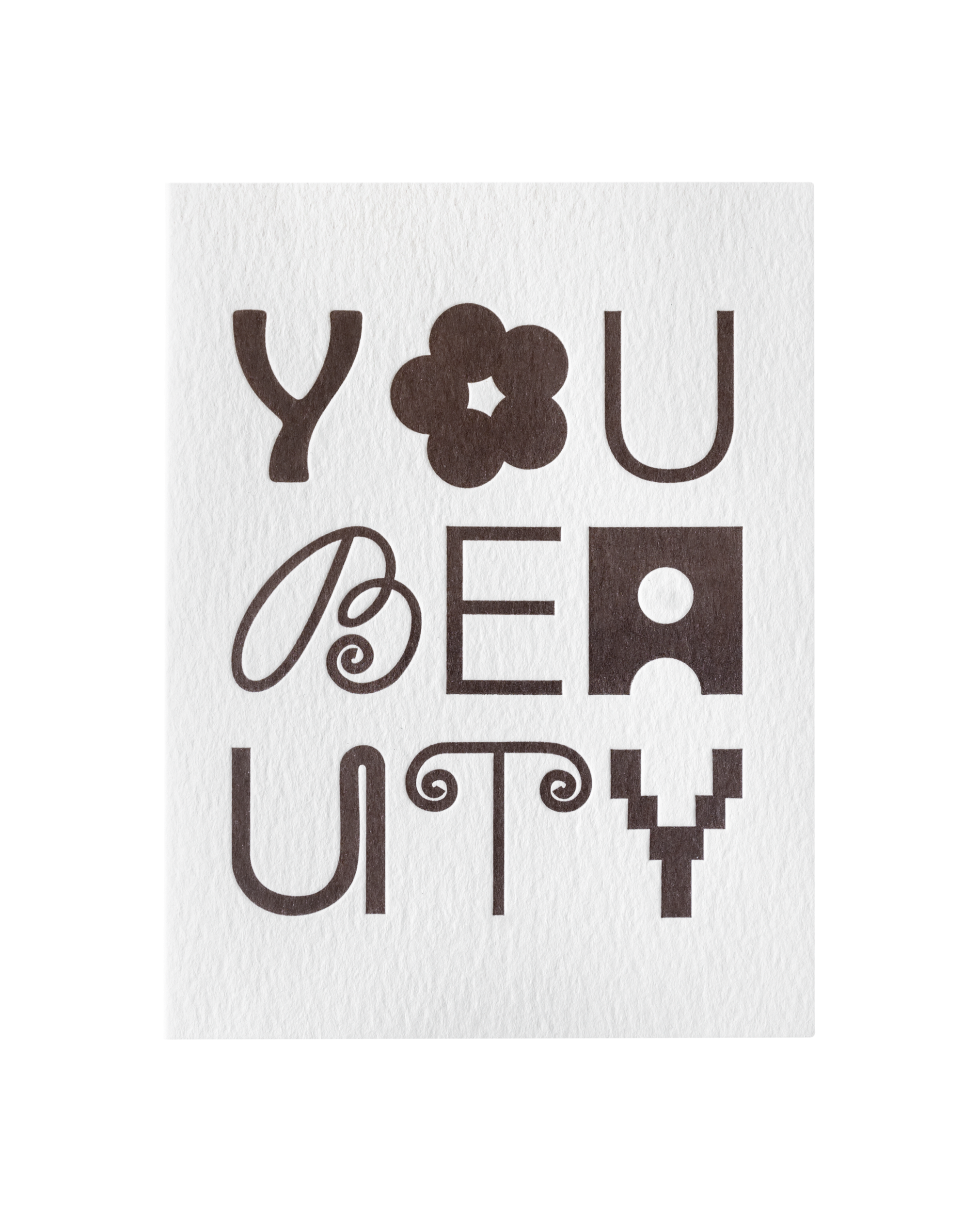 Front view of greeting card