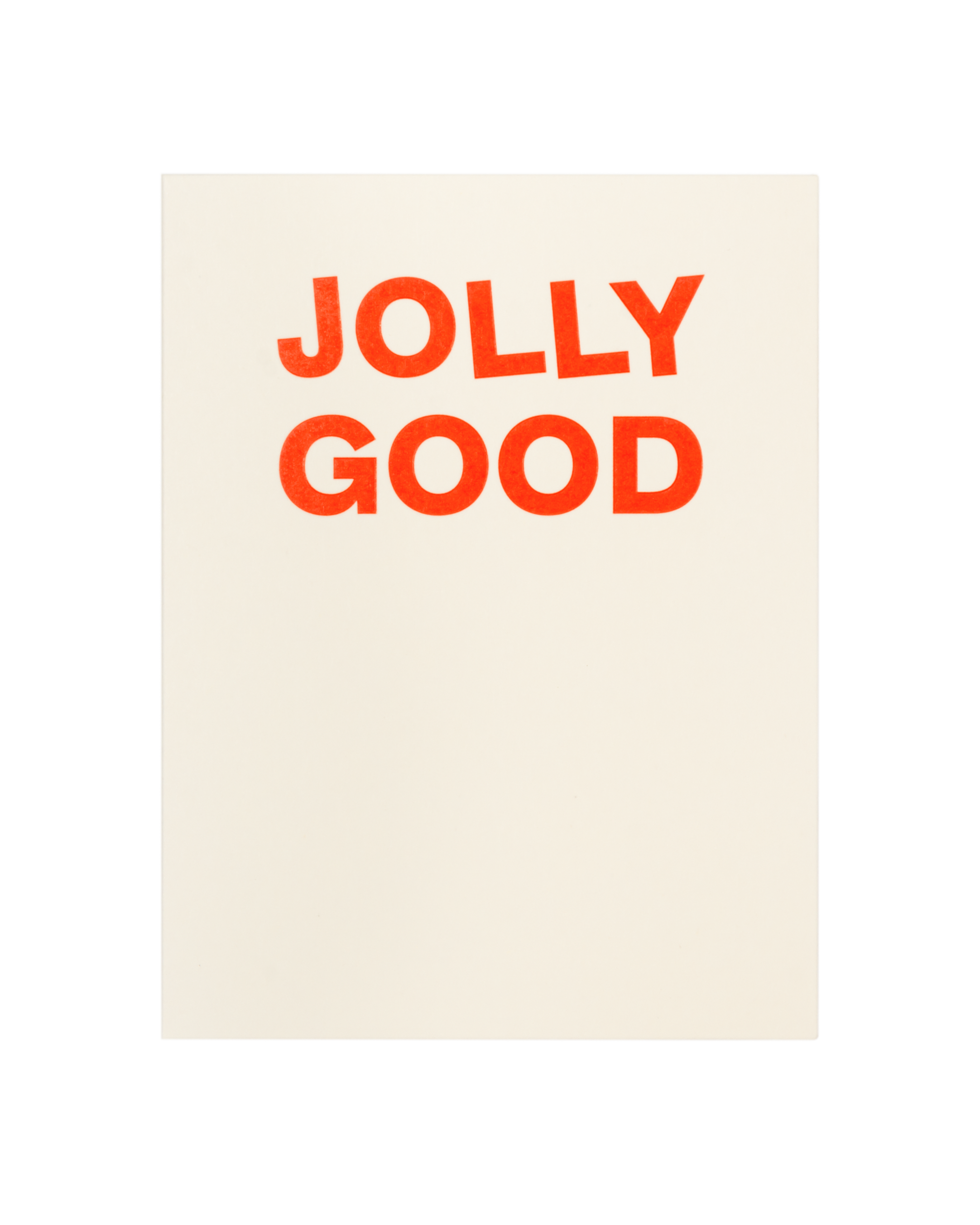 Front of greeting card