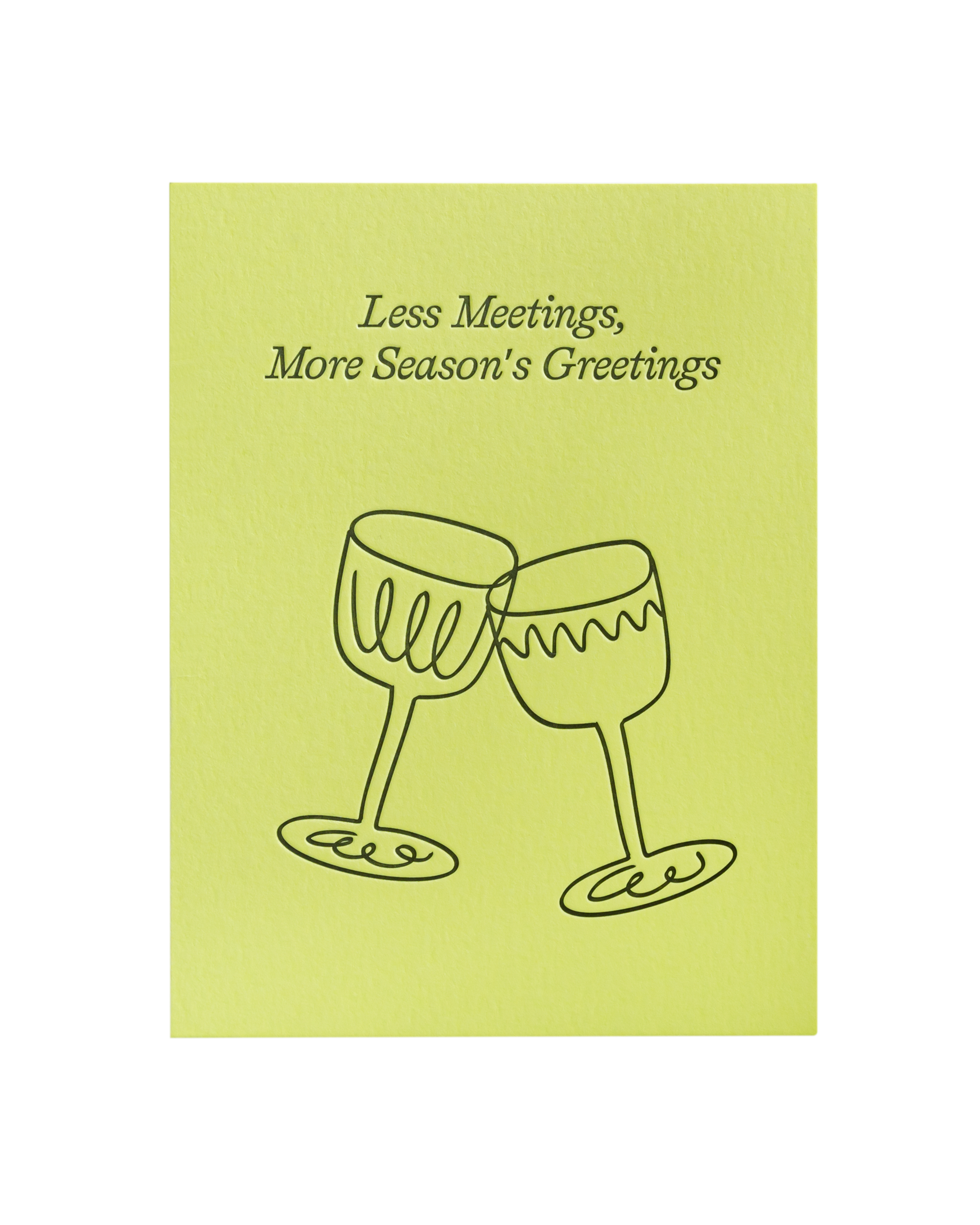 Front view of greeting card