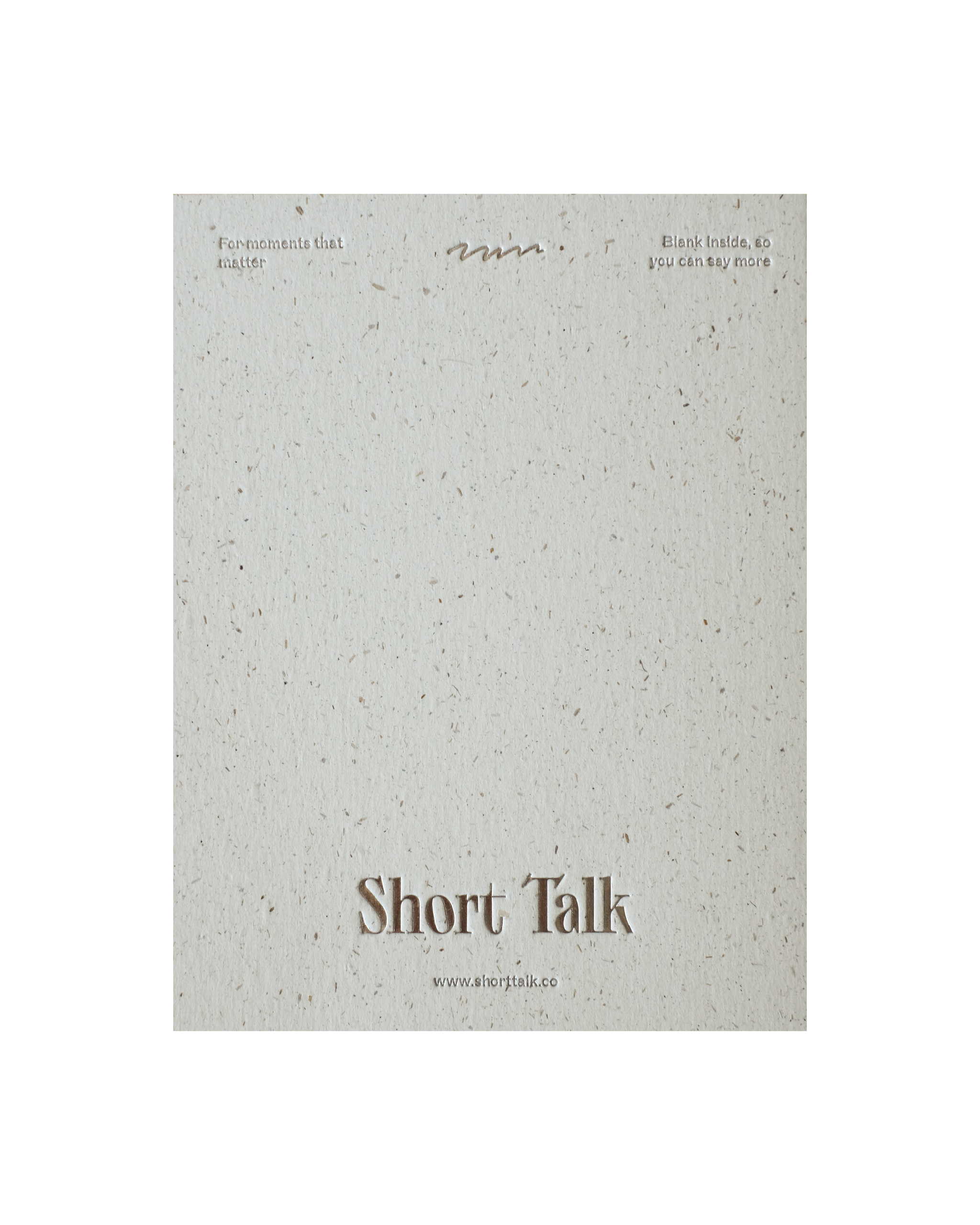 Back of greeting card