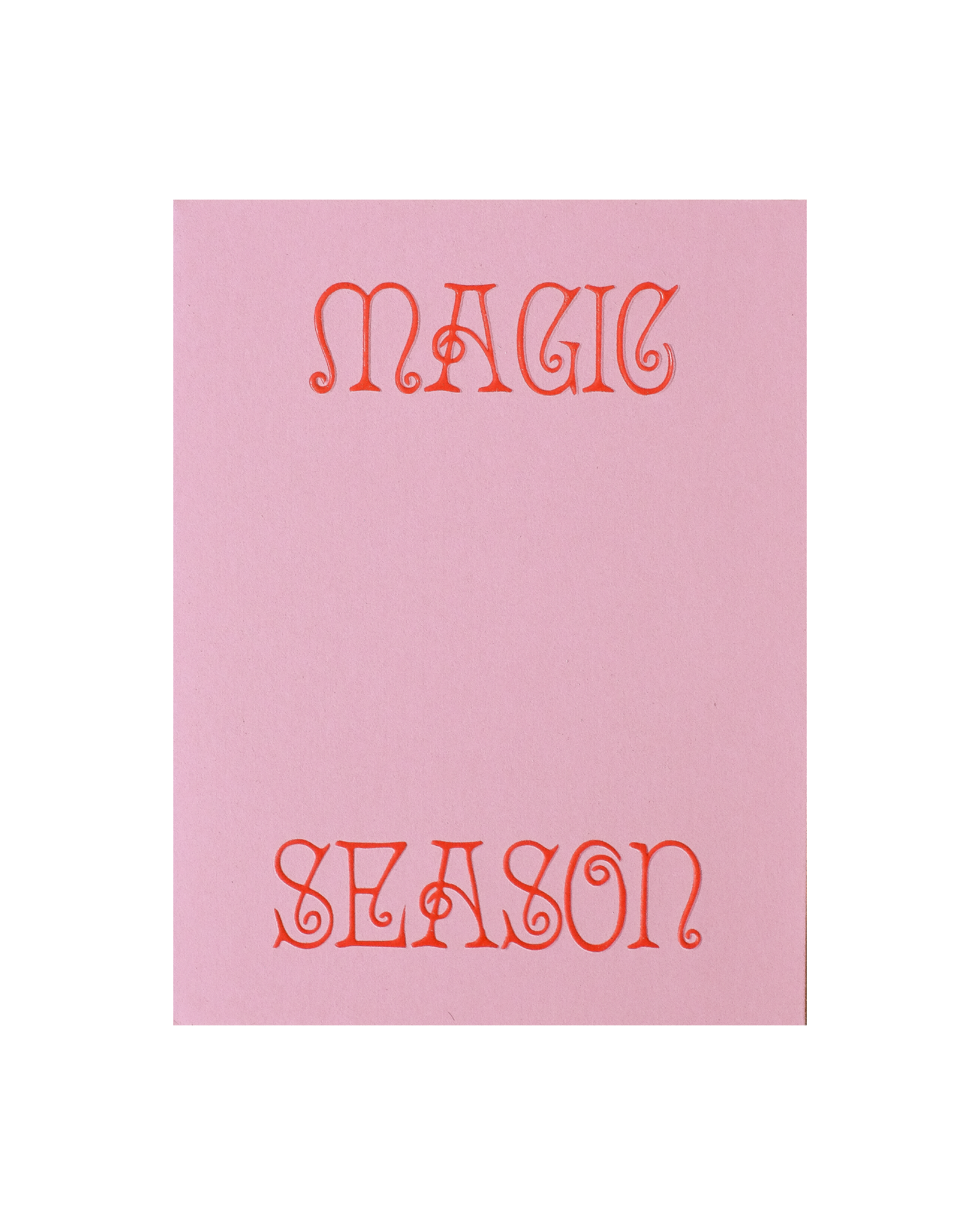 Front view of greeting card