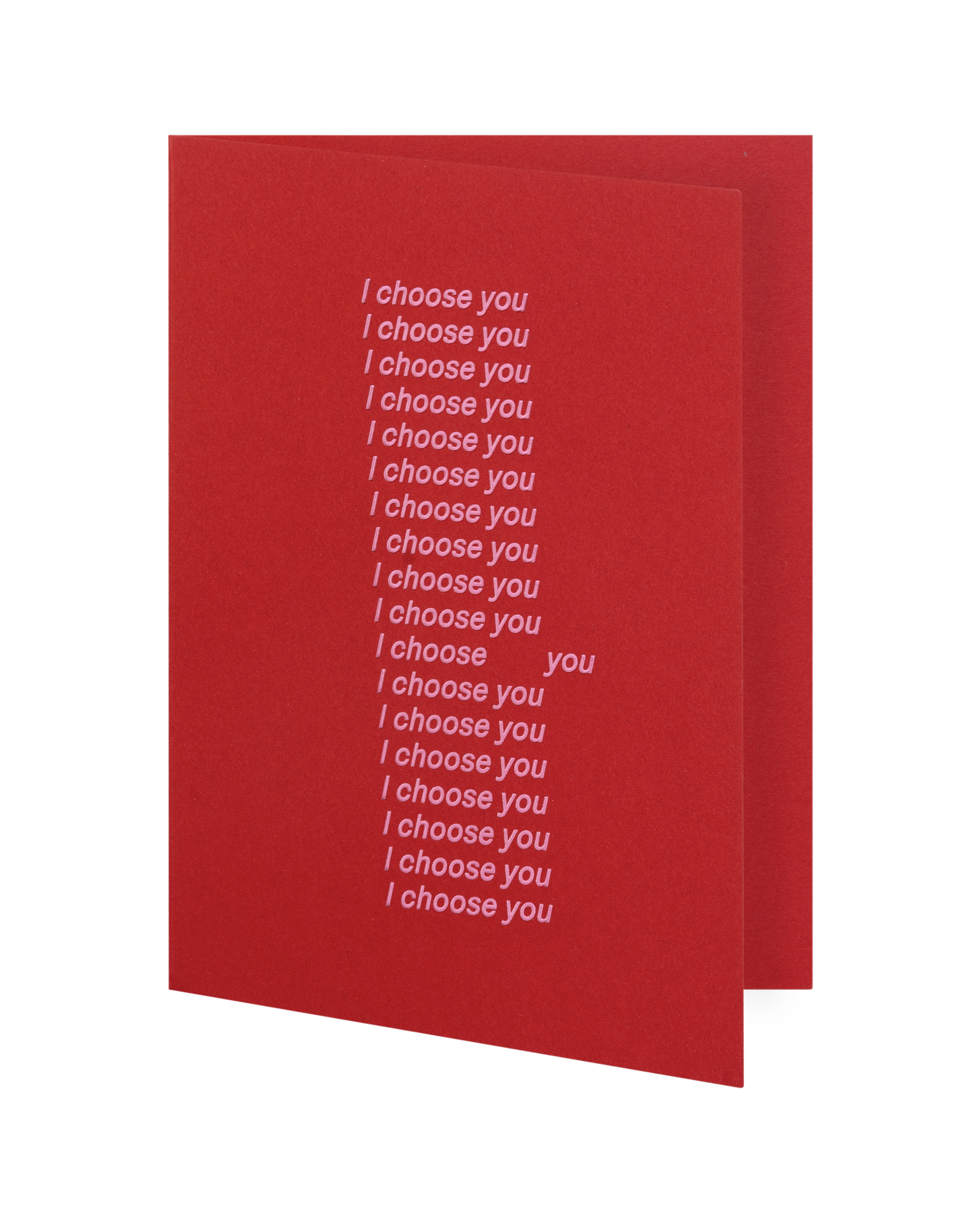 Greeting card slightly ajar