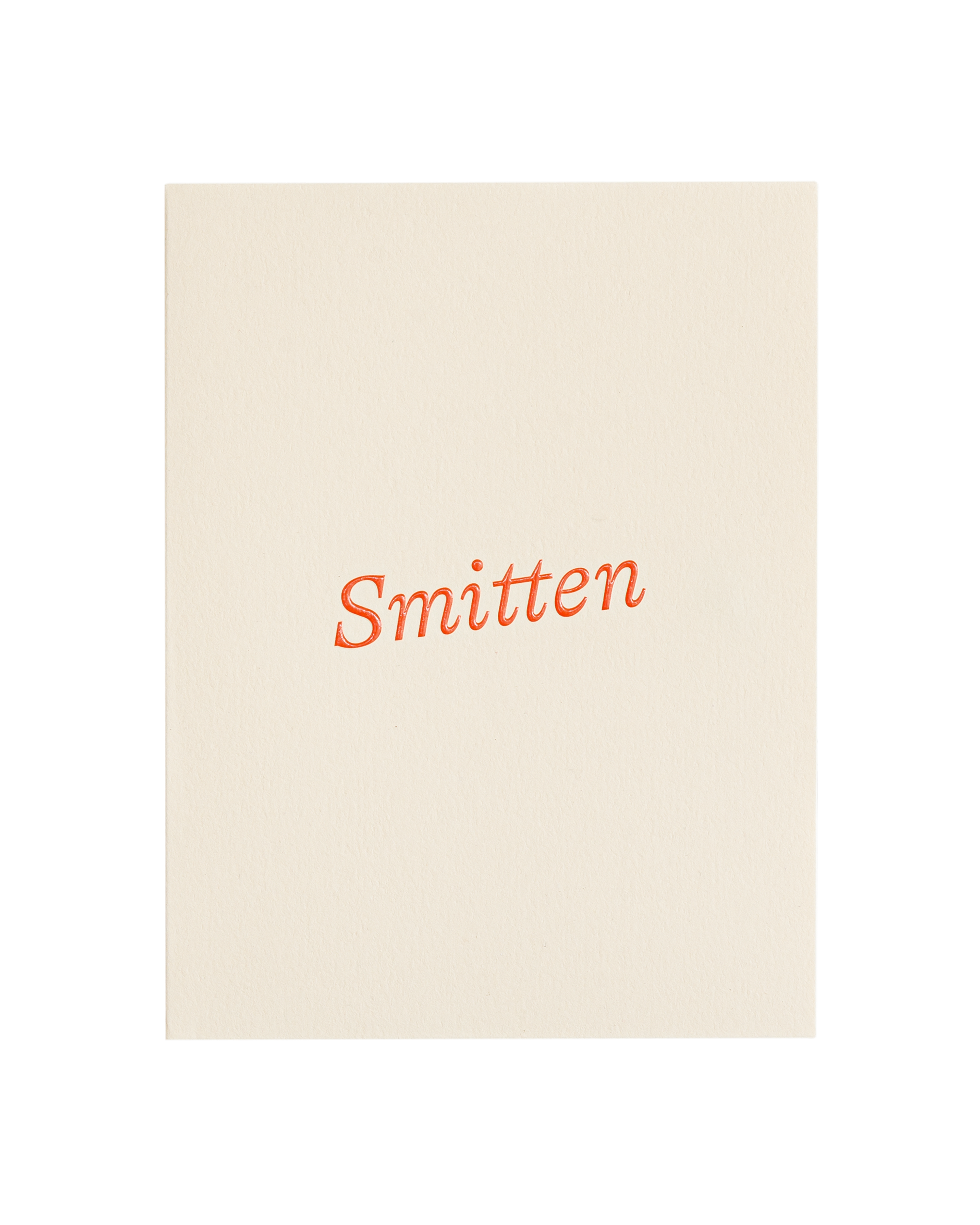 The front of the 'Smitten' card