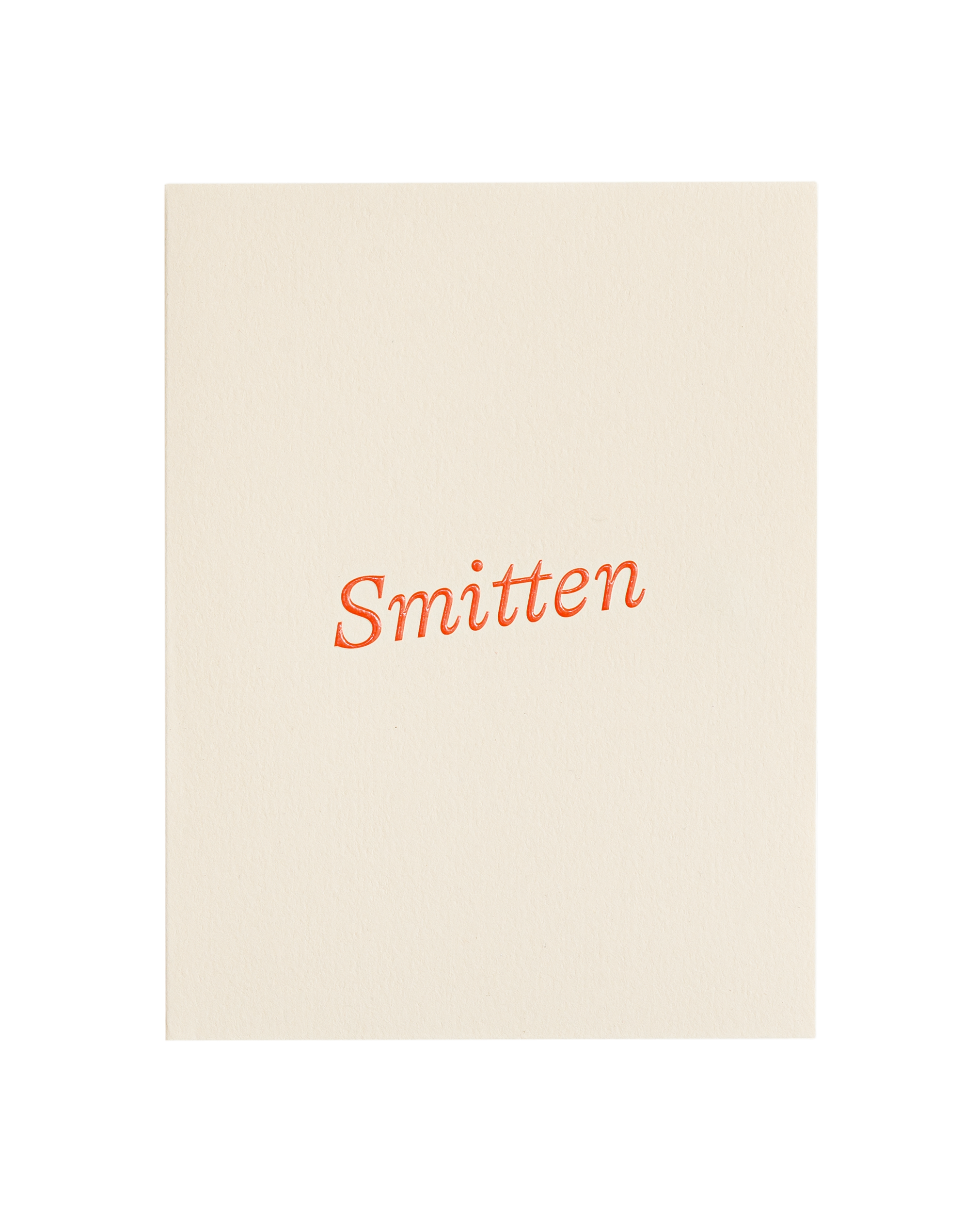 The front of the 'Smitten' card