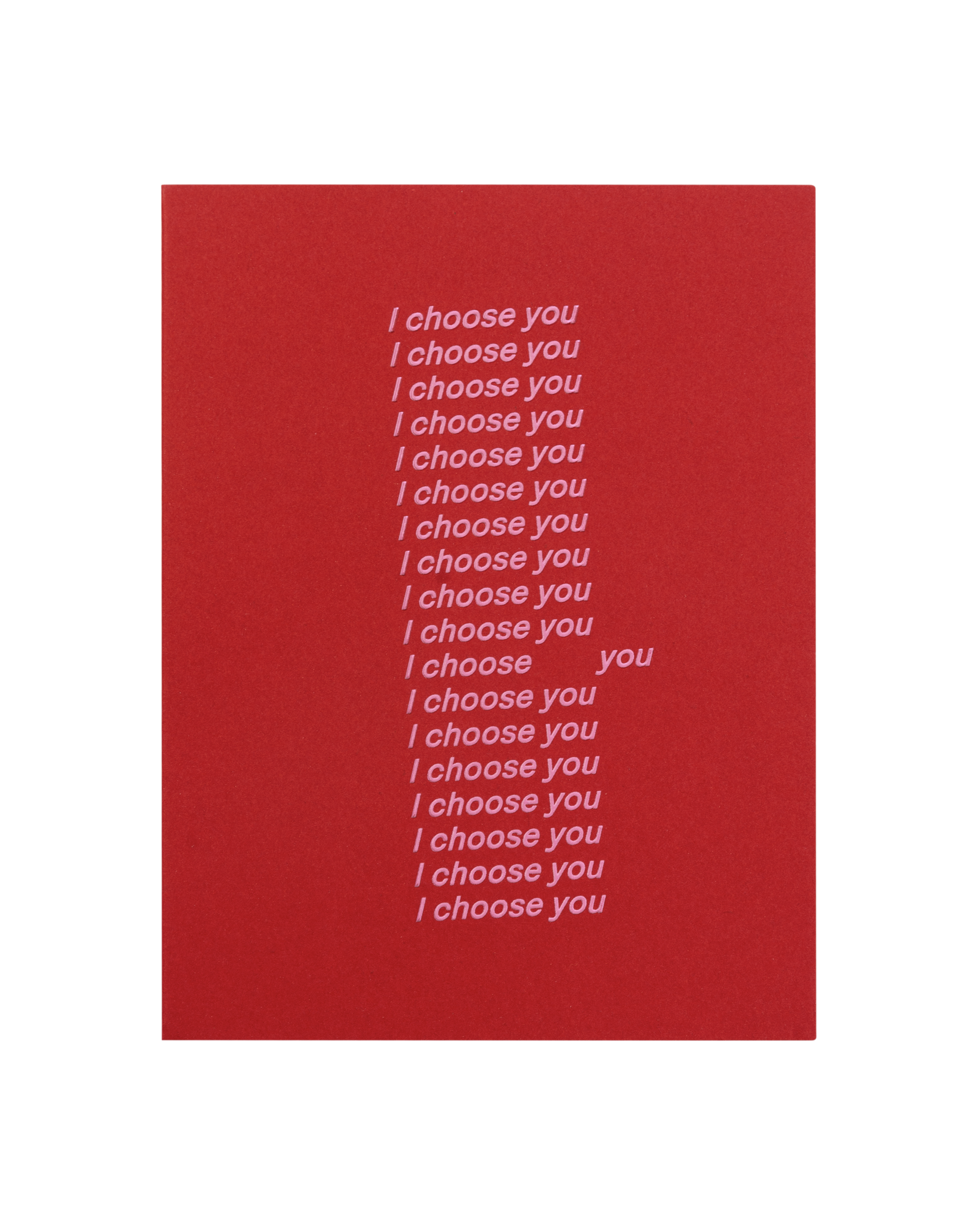 Front view of greeting card