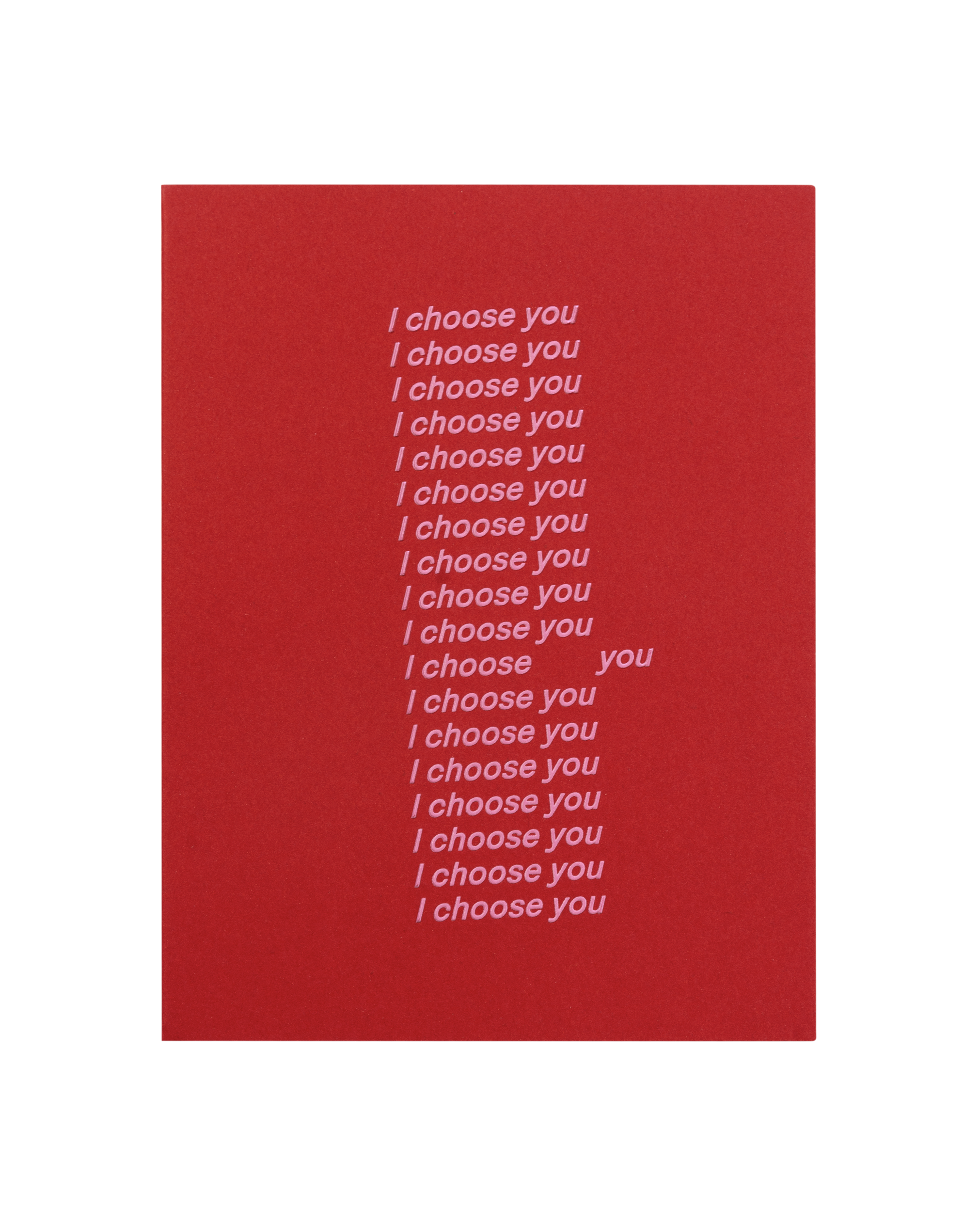 Front view of greeting card