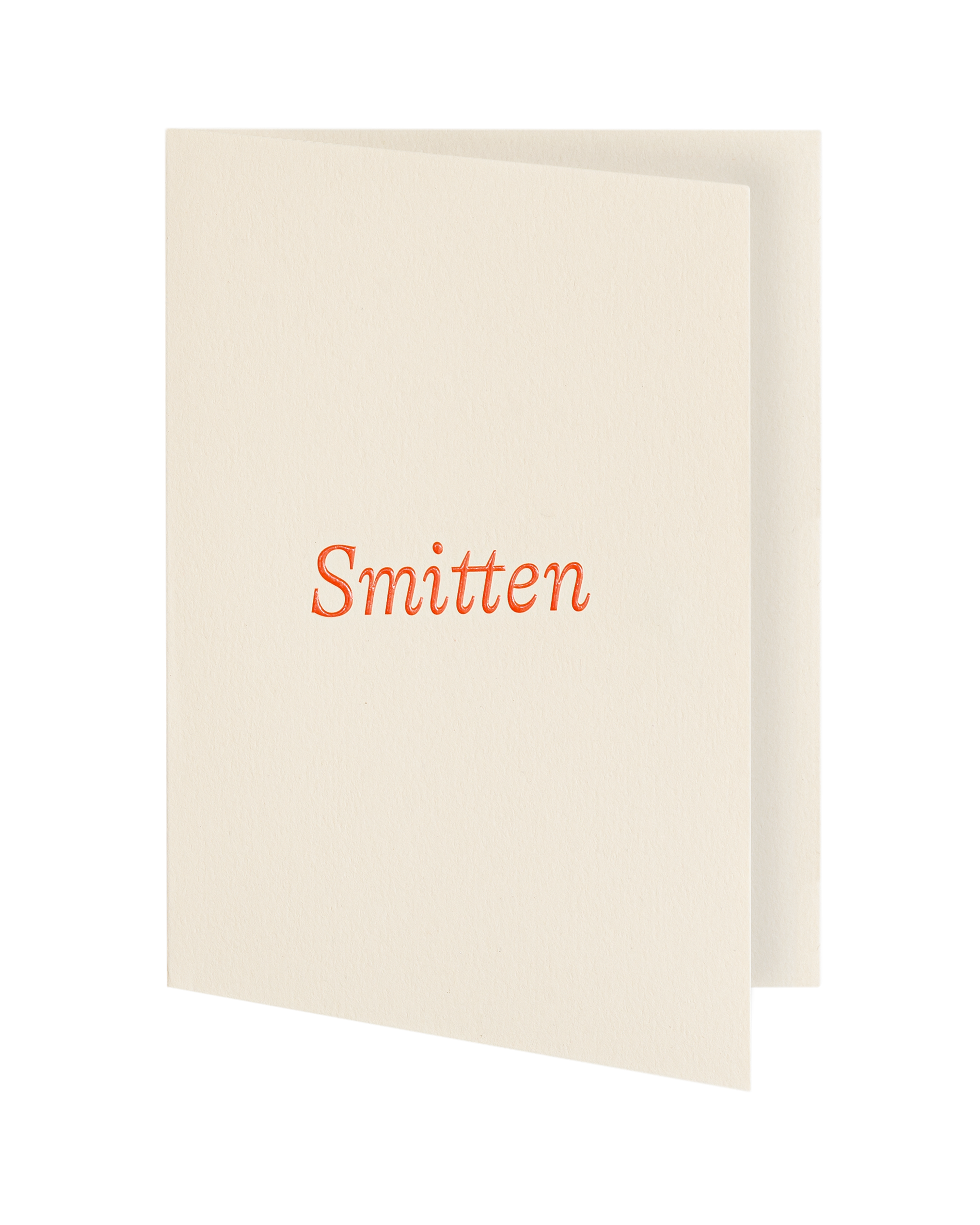 The 'Smitten' card slightly opened