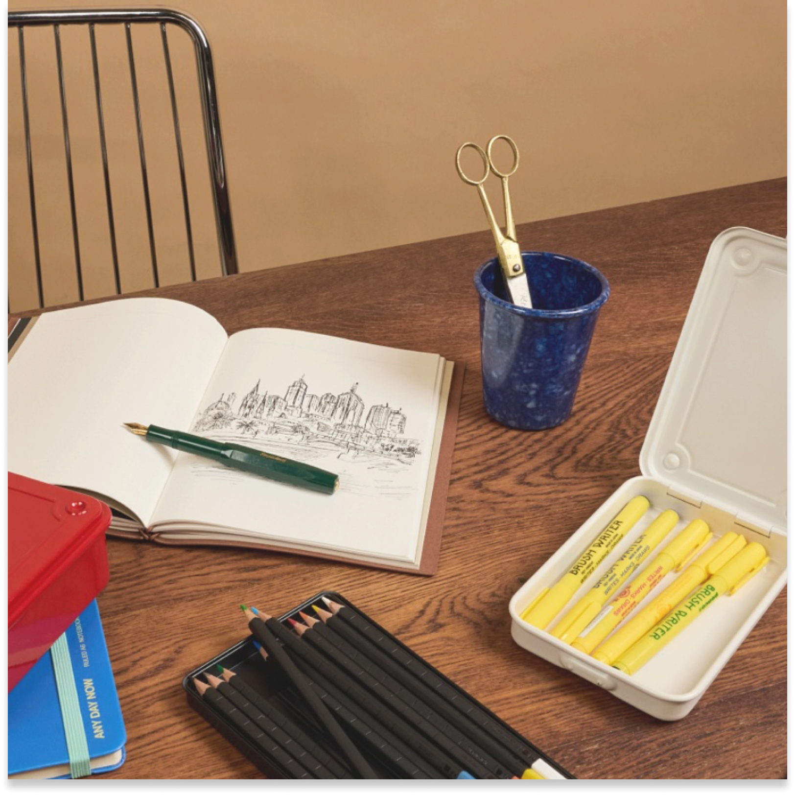 pen and notebook