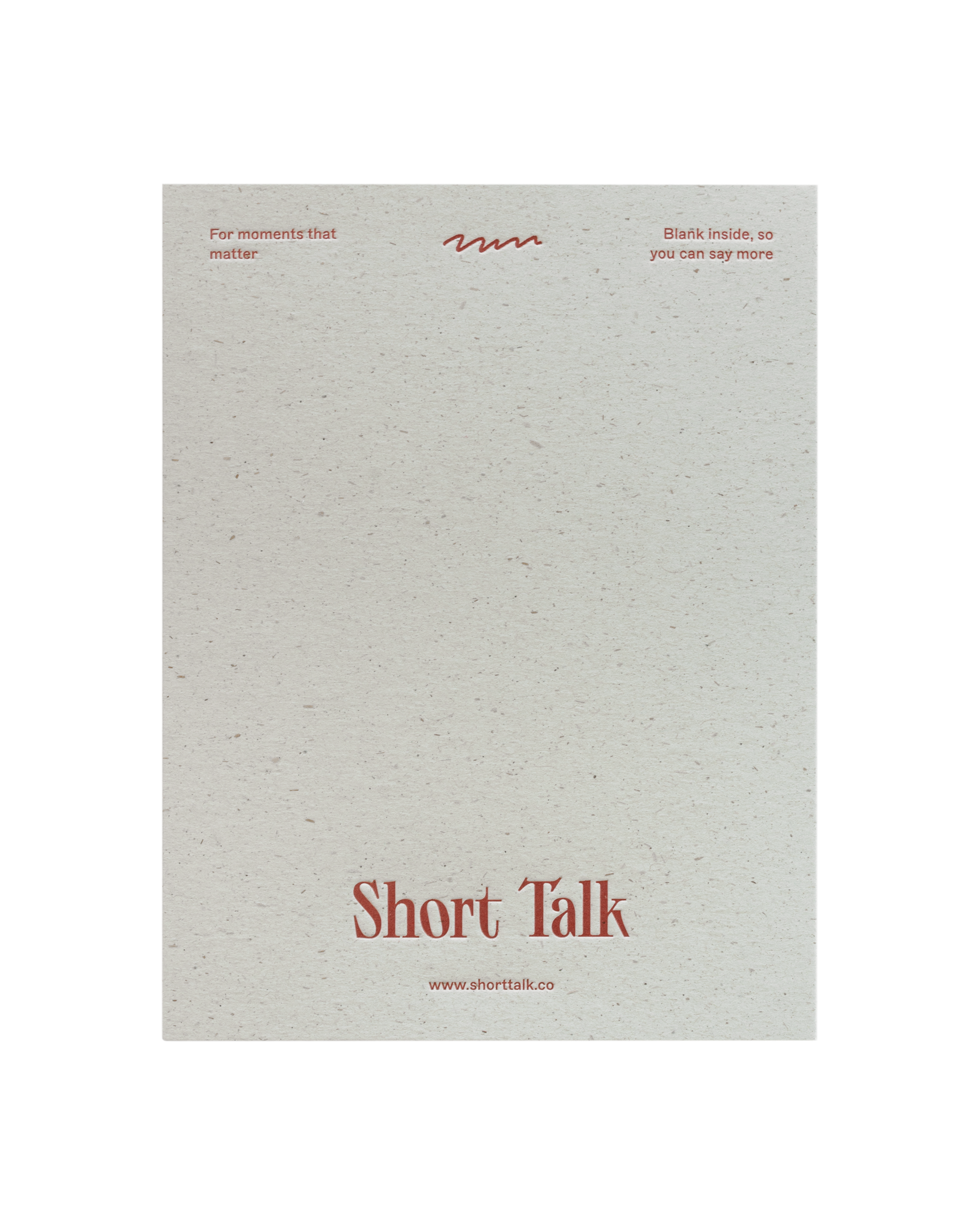 Back of greeting card