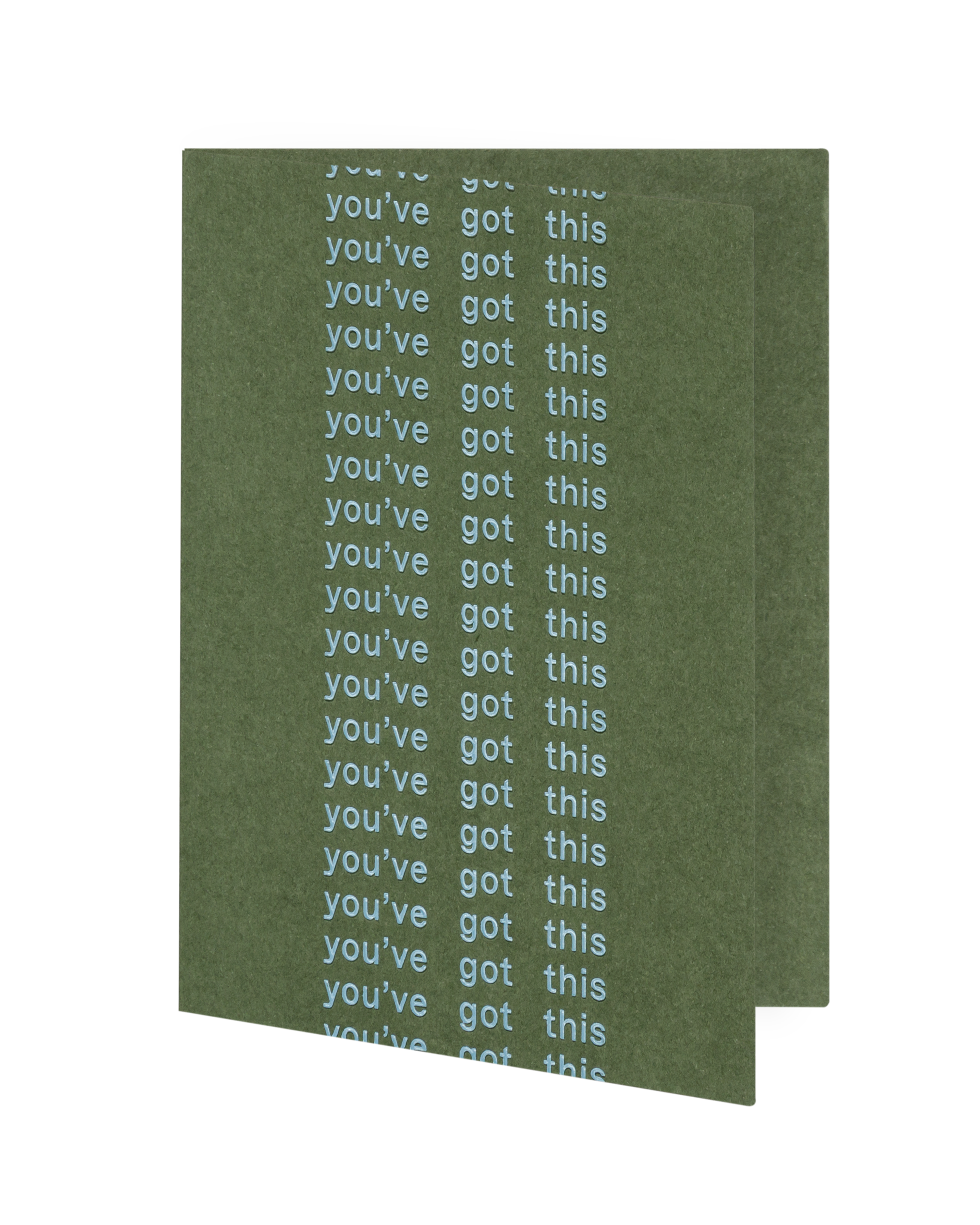 The 'You've got this' card slightly opened