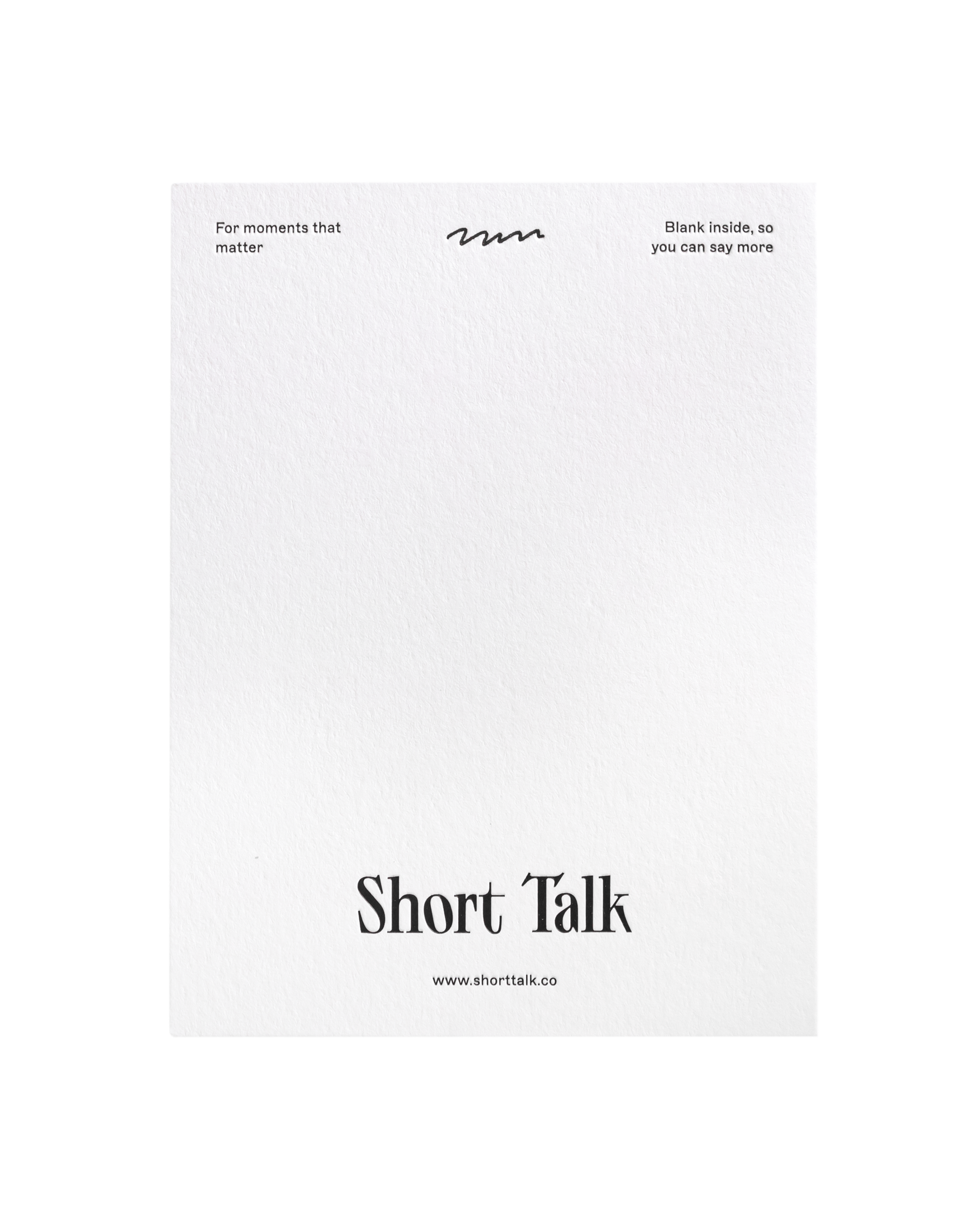 Back view of greeting card