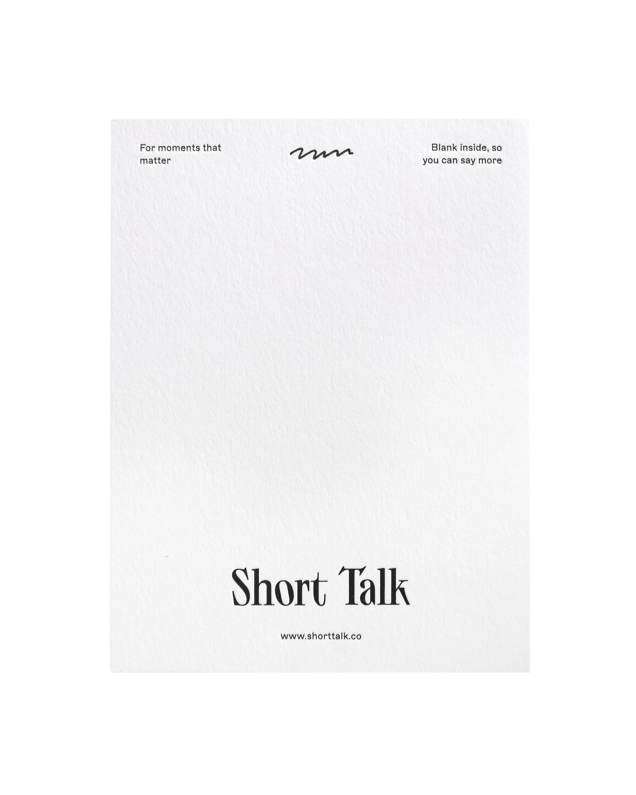 Back view of greeting card