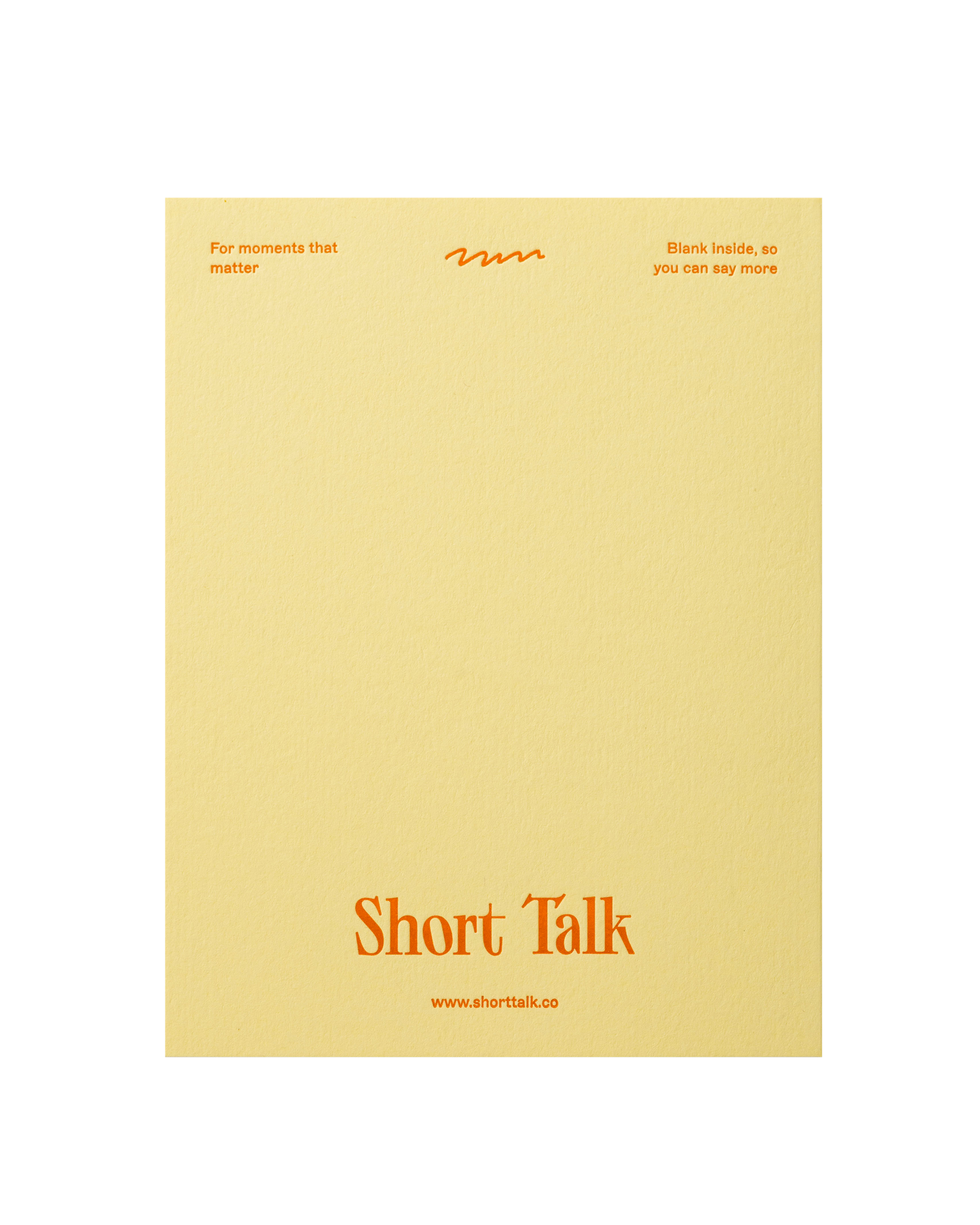 Back of greeting card