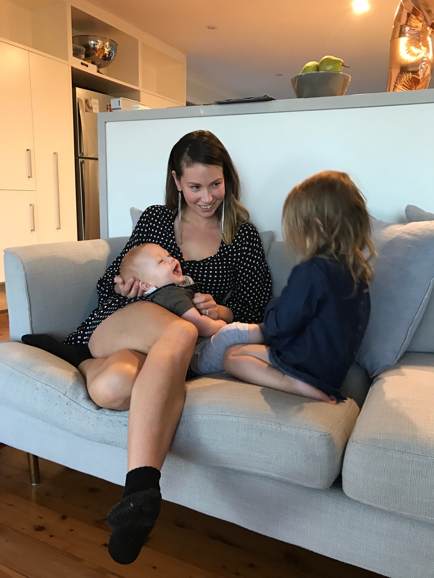 Kate with kids.
