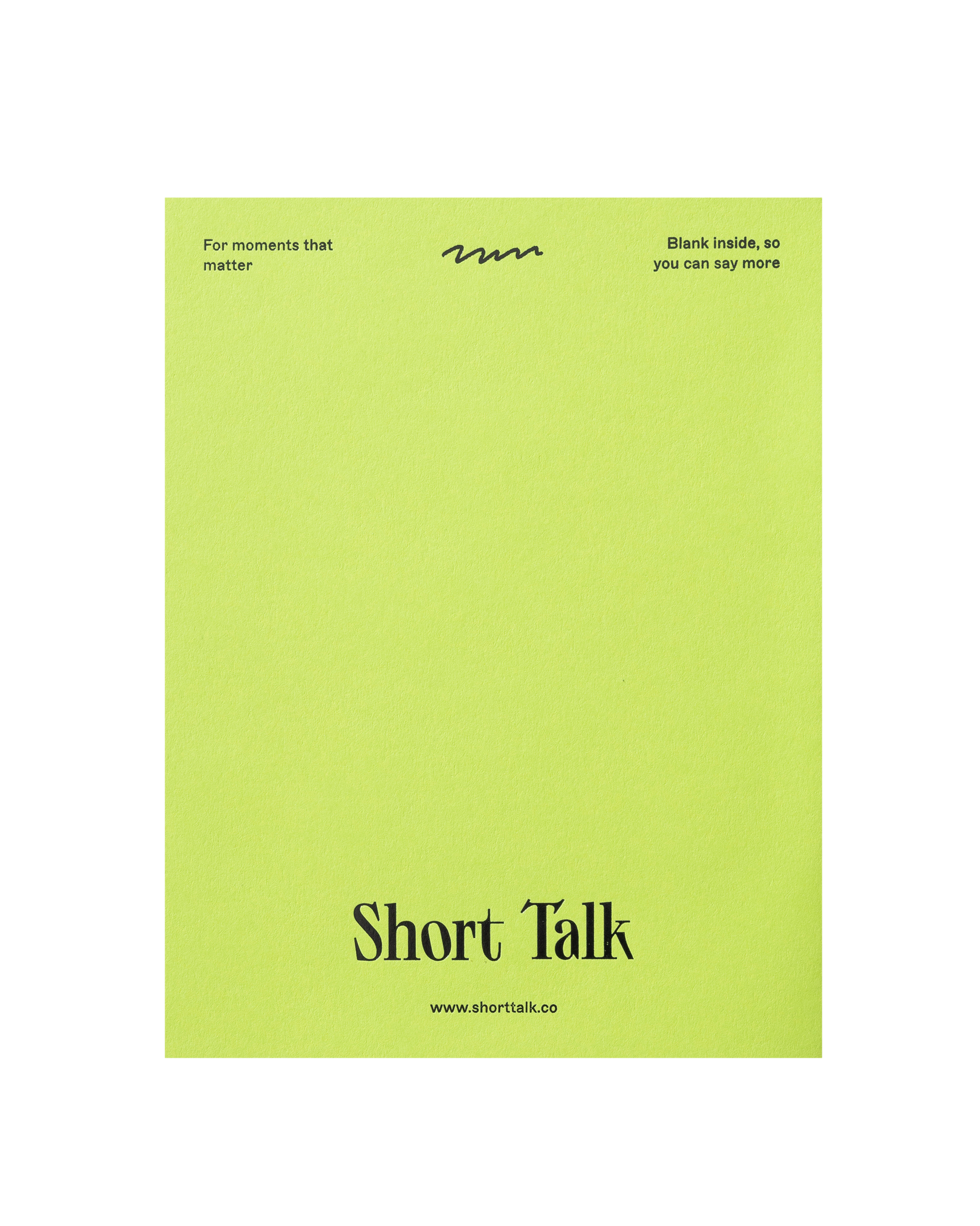 Back view of greeting card