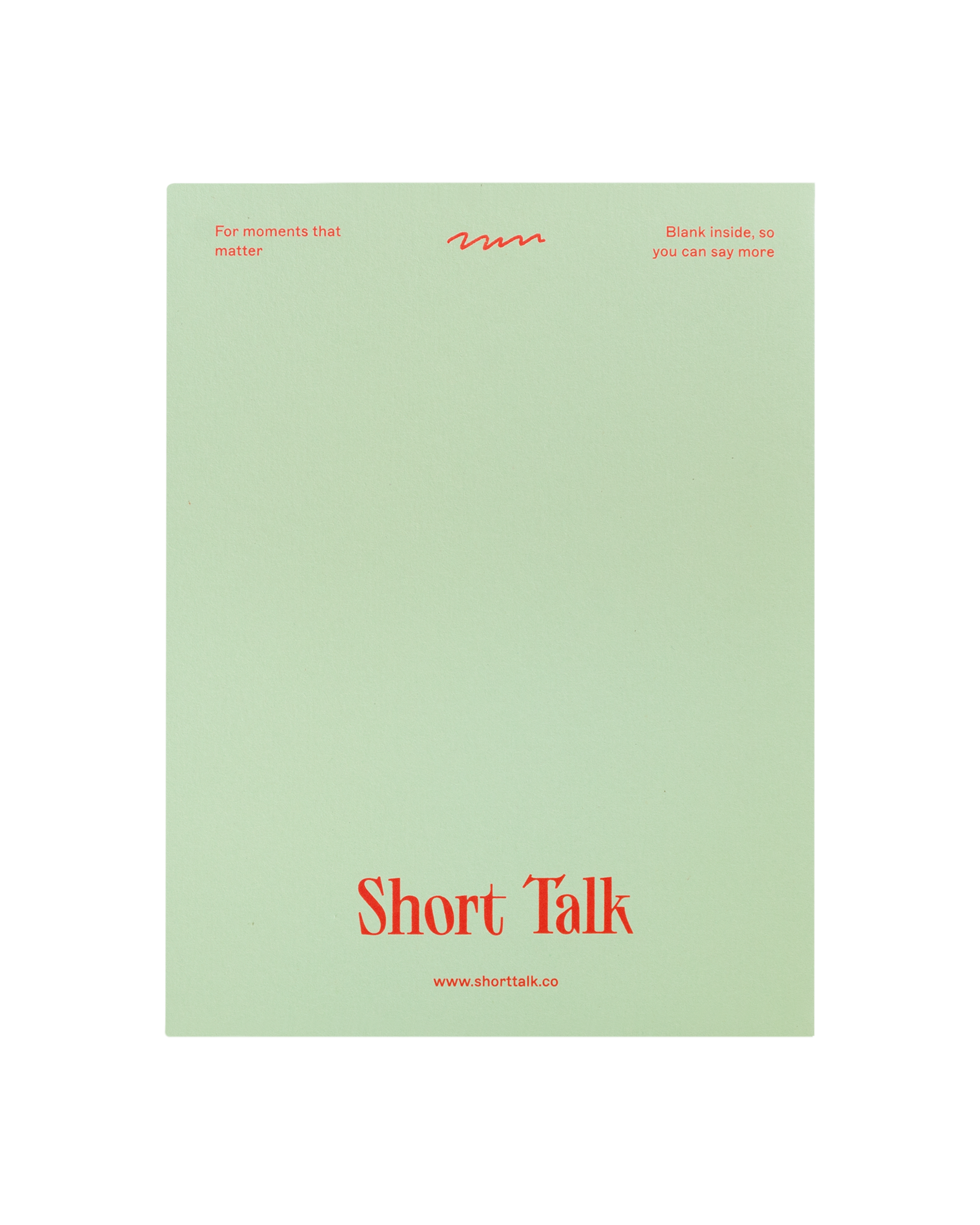 Back view of greeting card