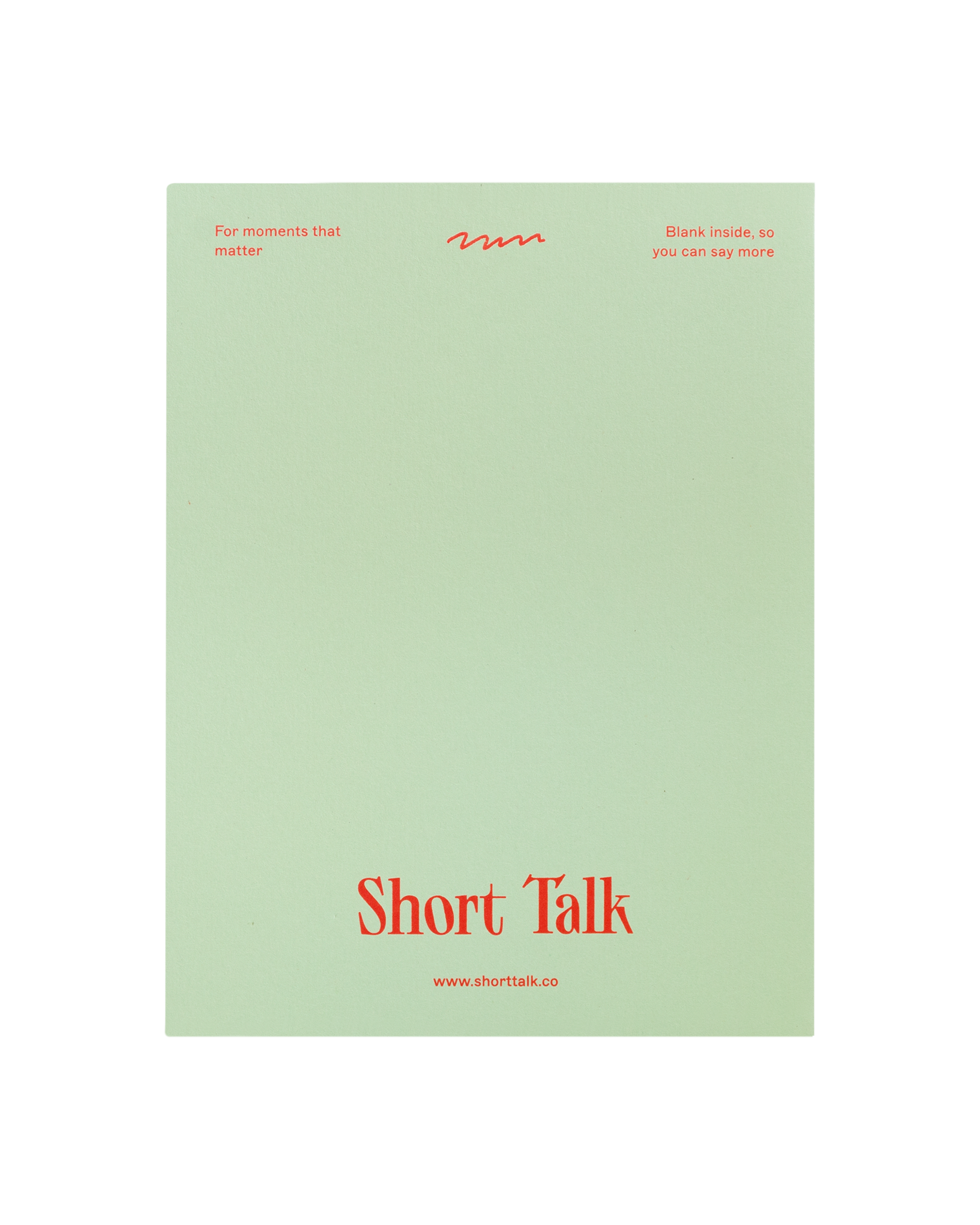 Back view of greeting card