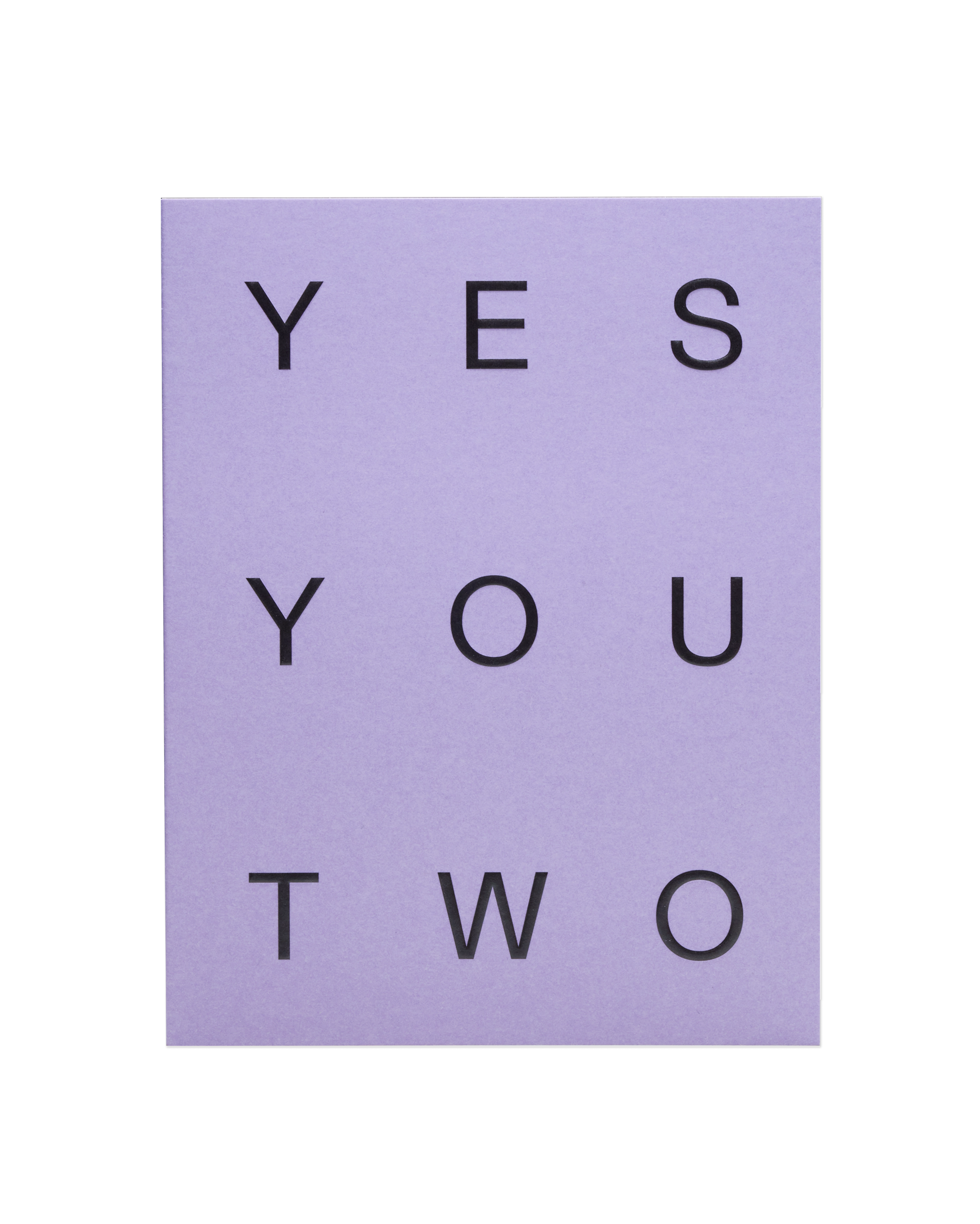 The front of the 'Yes You Two' card