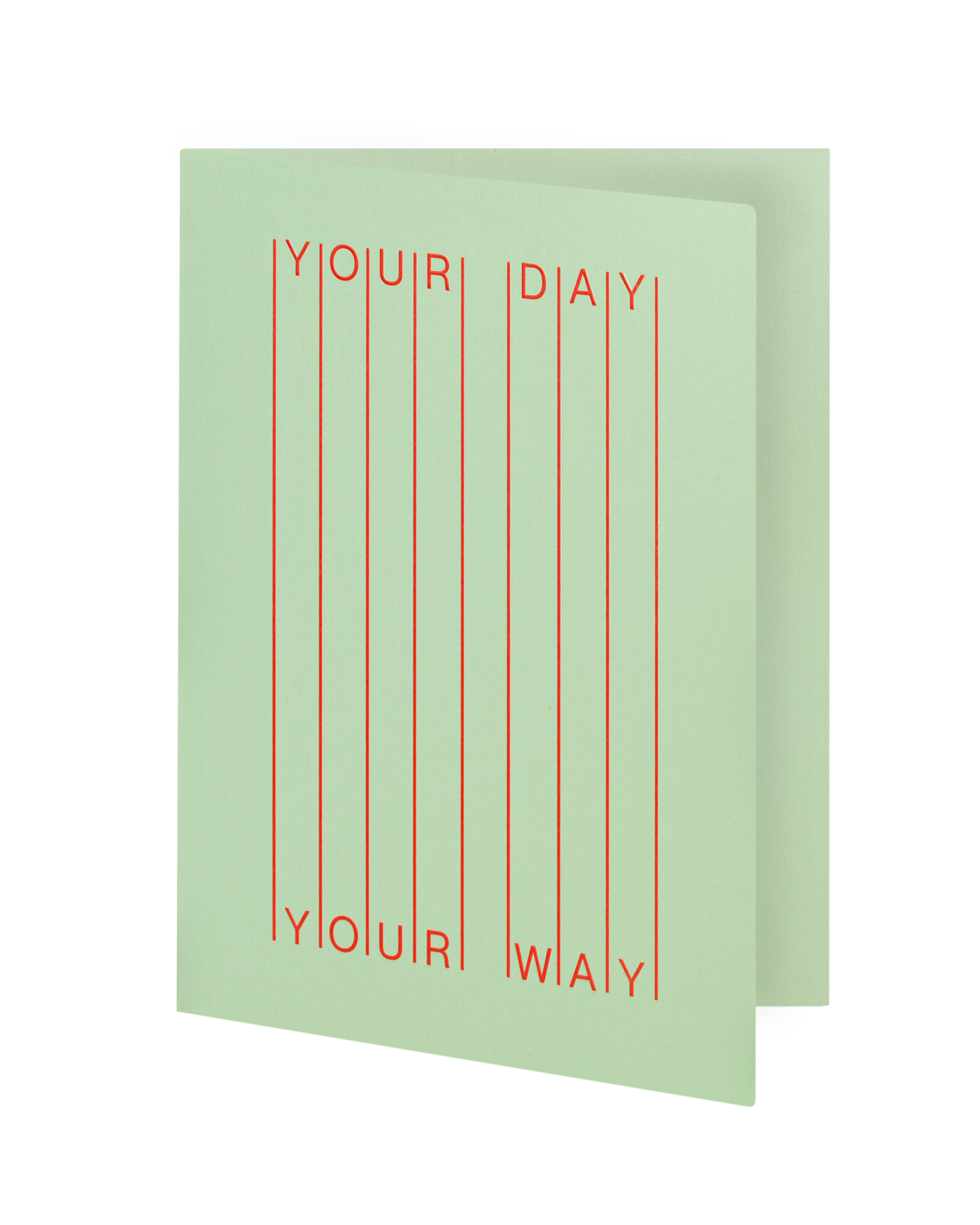 Greeting card slightly ajar