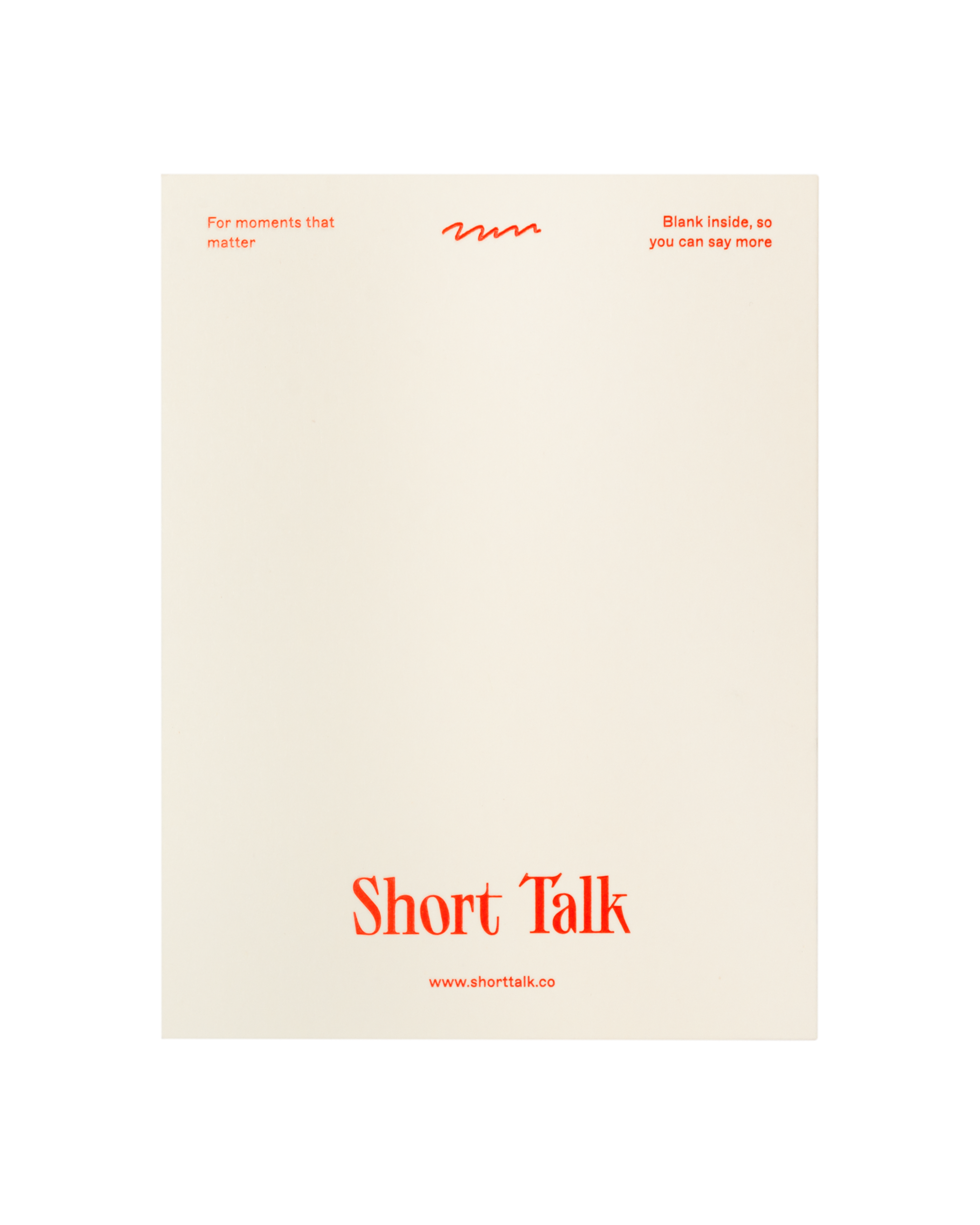 Back of greeting card
