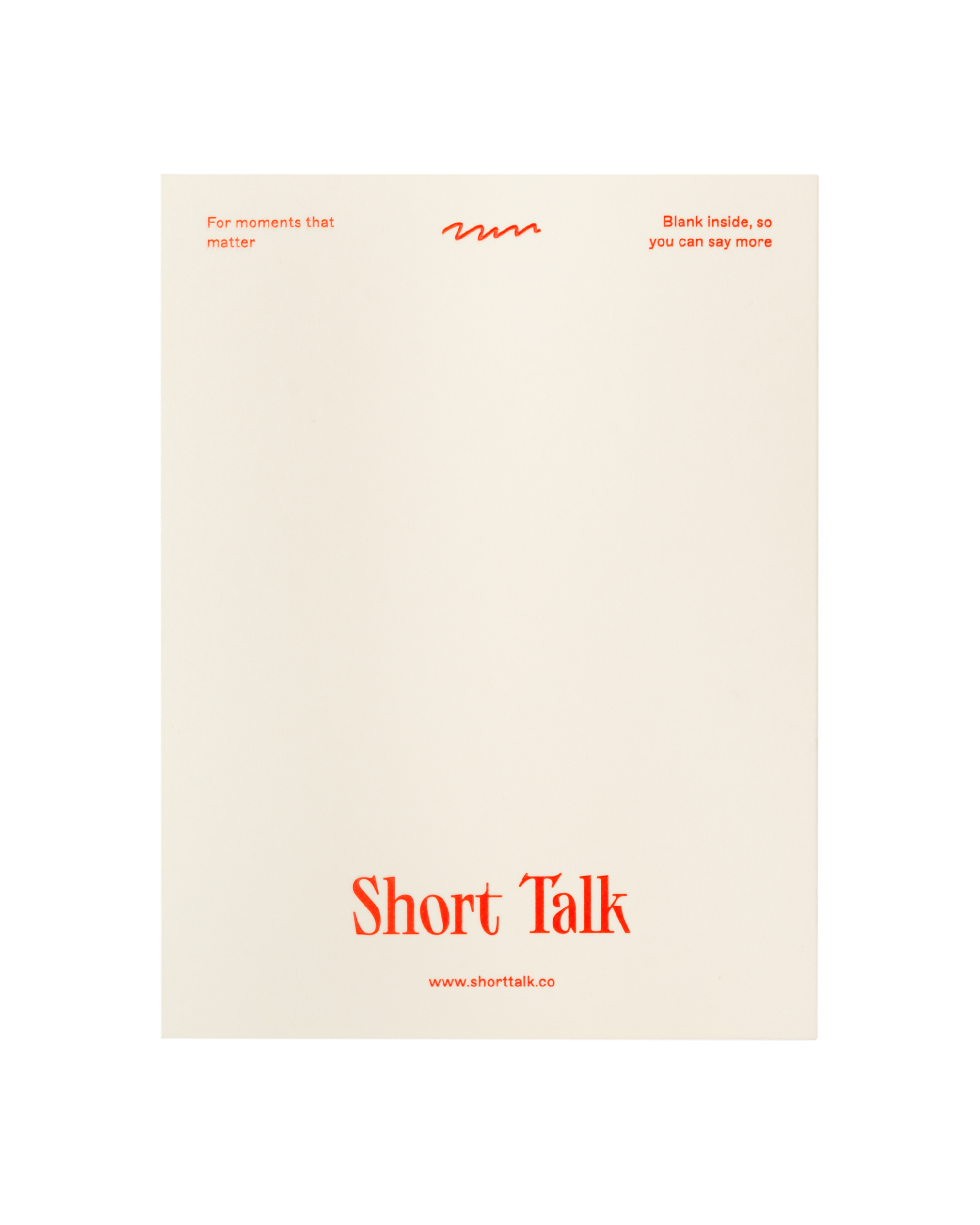 Back of greeting card