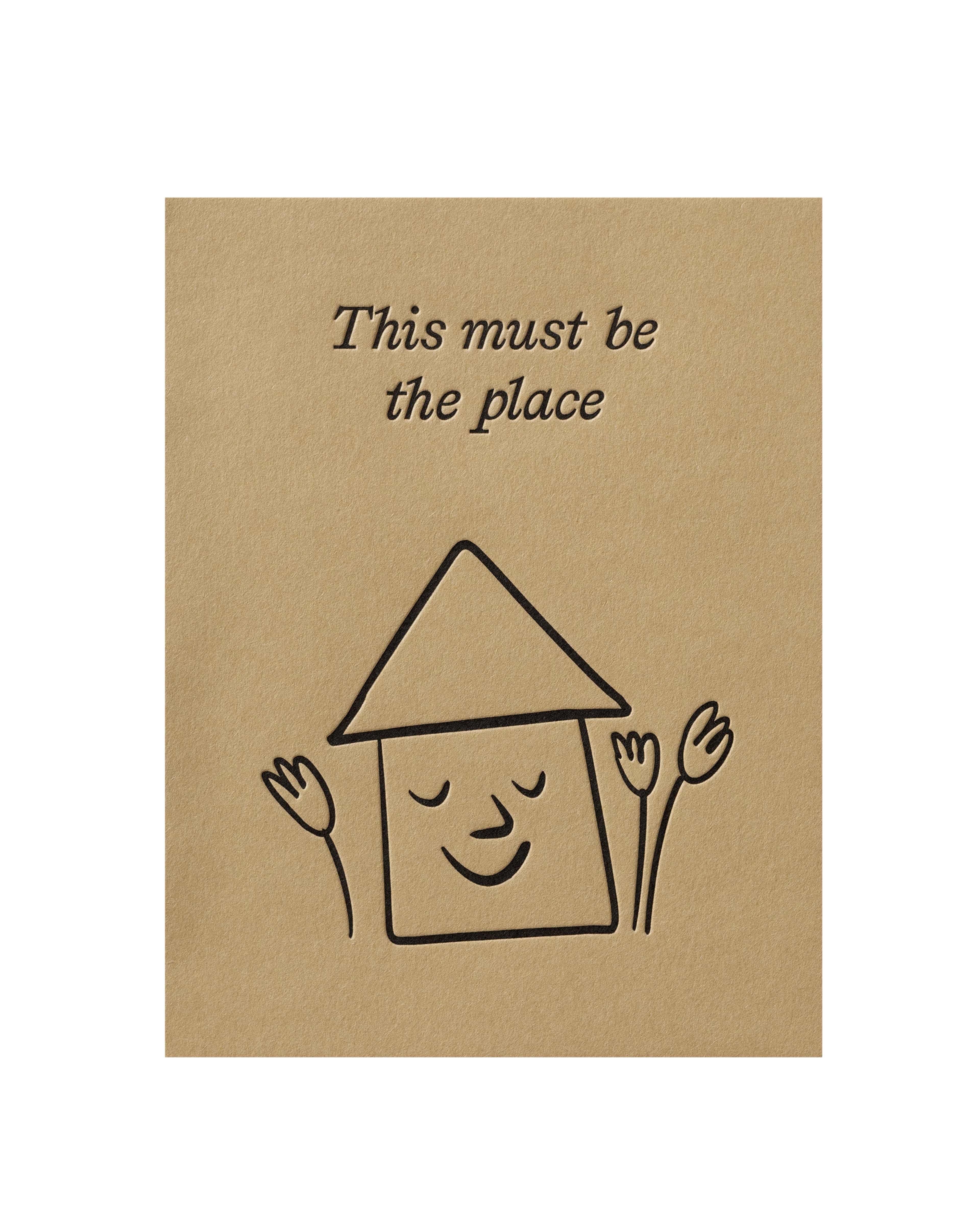 Front view of greeting card