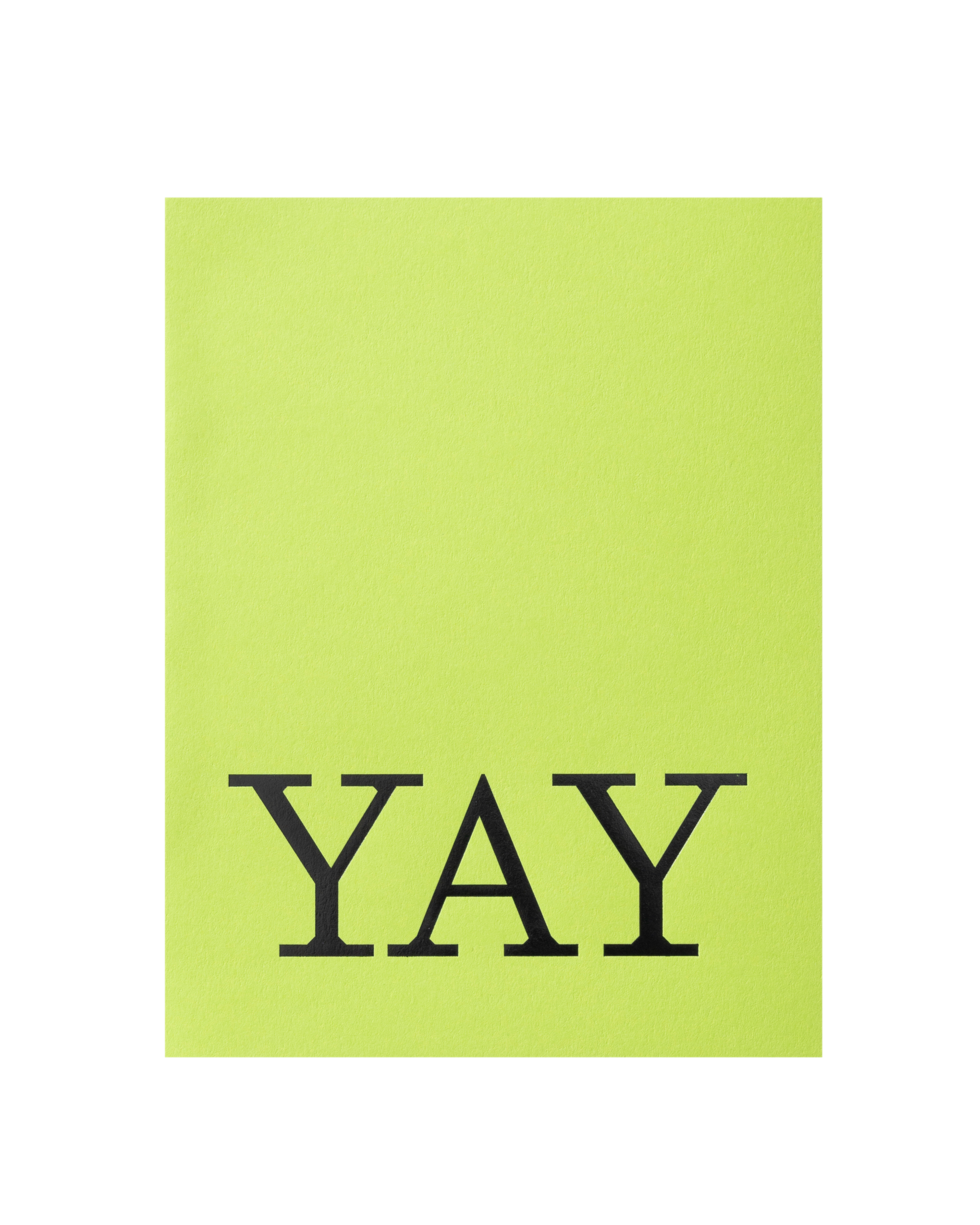 Front view of greeting card