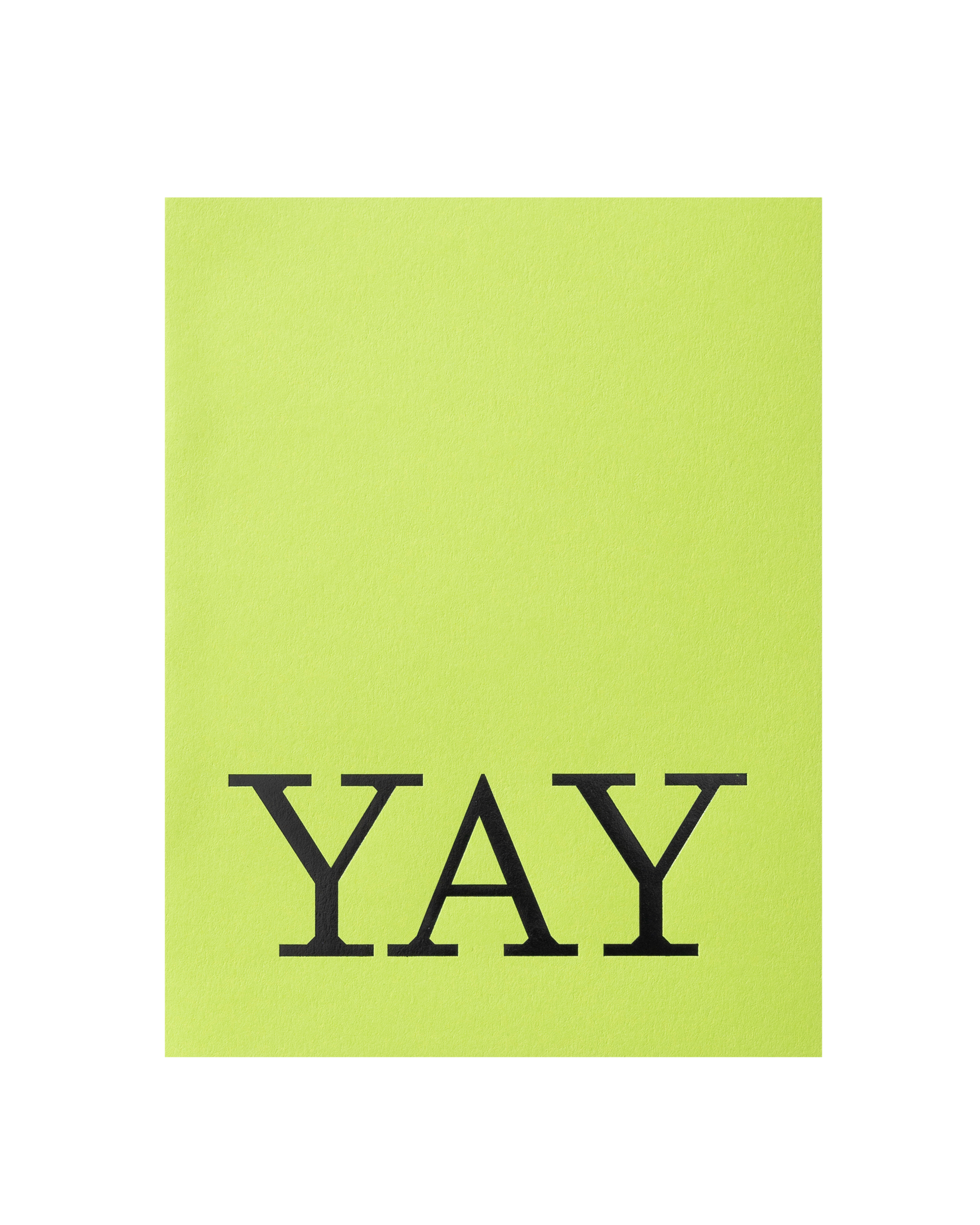 Front view of greeting card