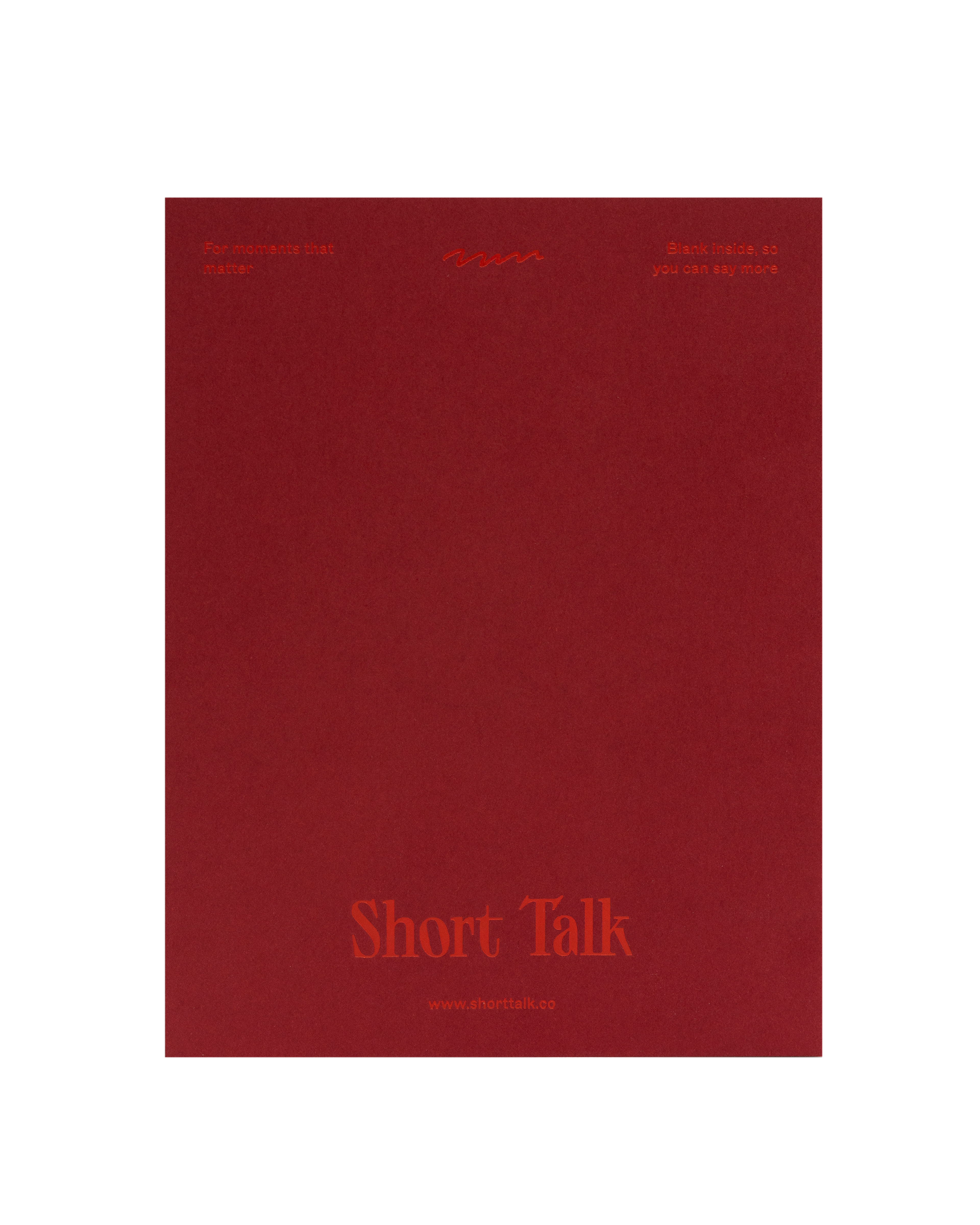 Back of greeting card