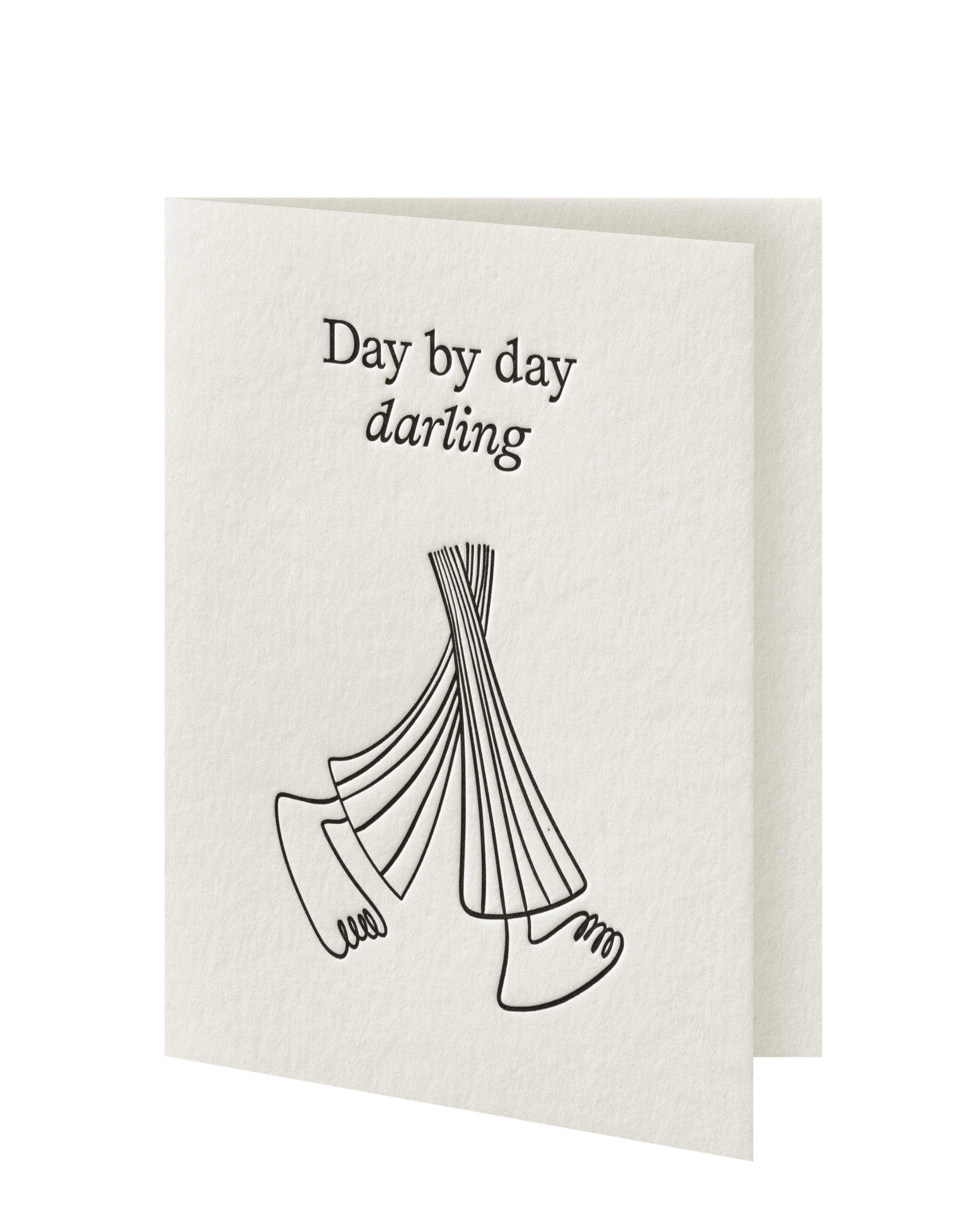 Greeting card slightly ajar