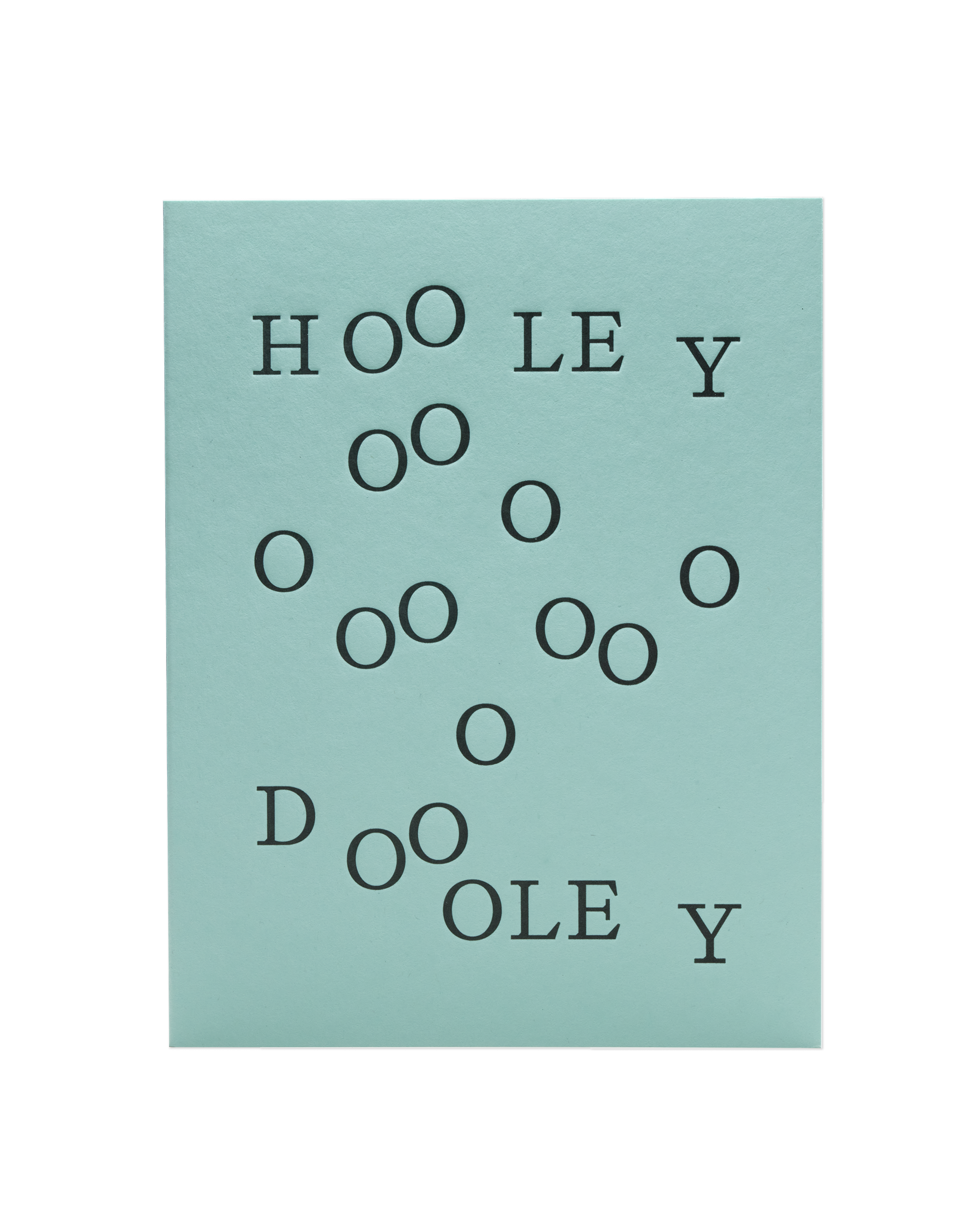 The front of the 'Hooley Dooley' card