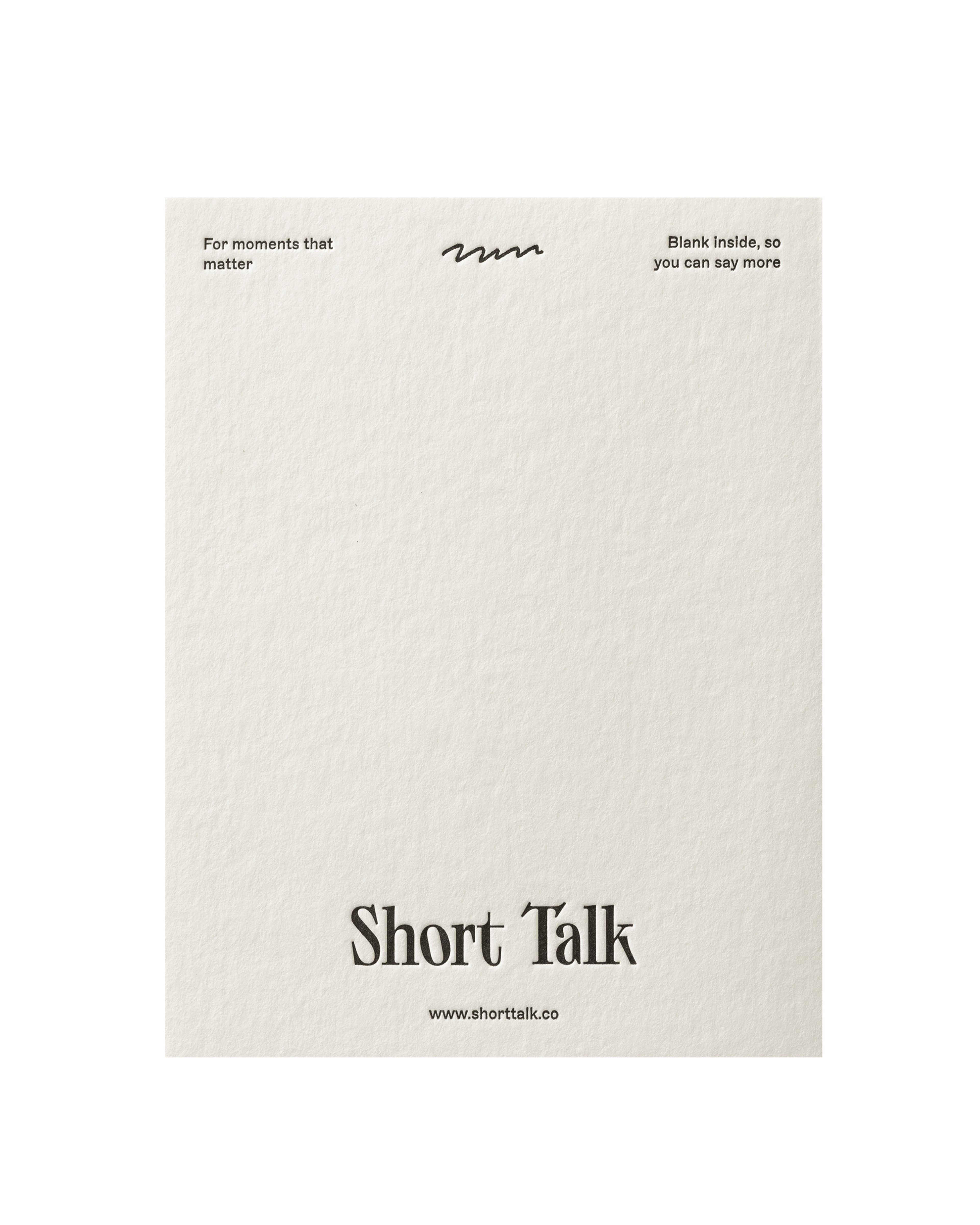 Back view of greeting card