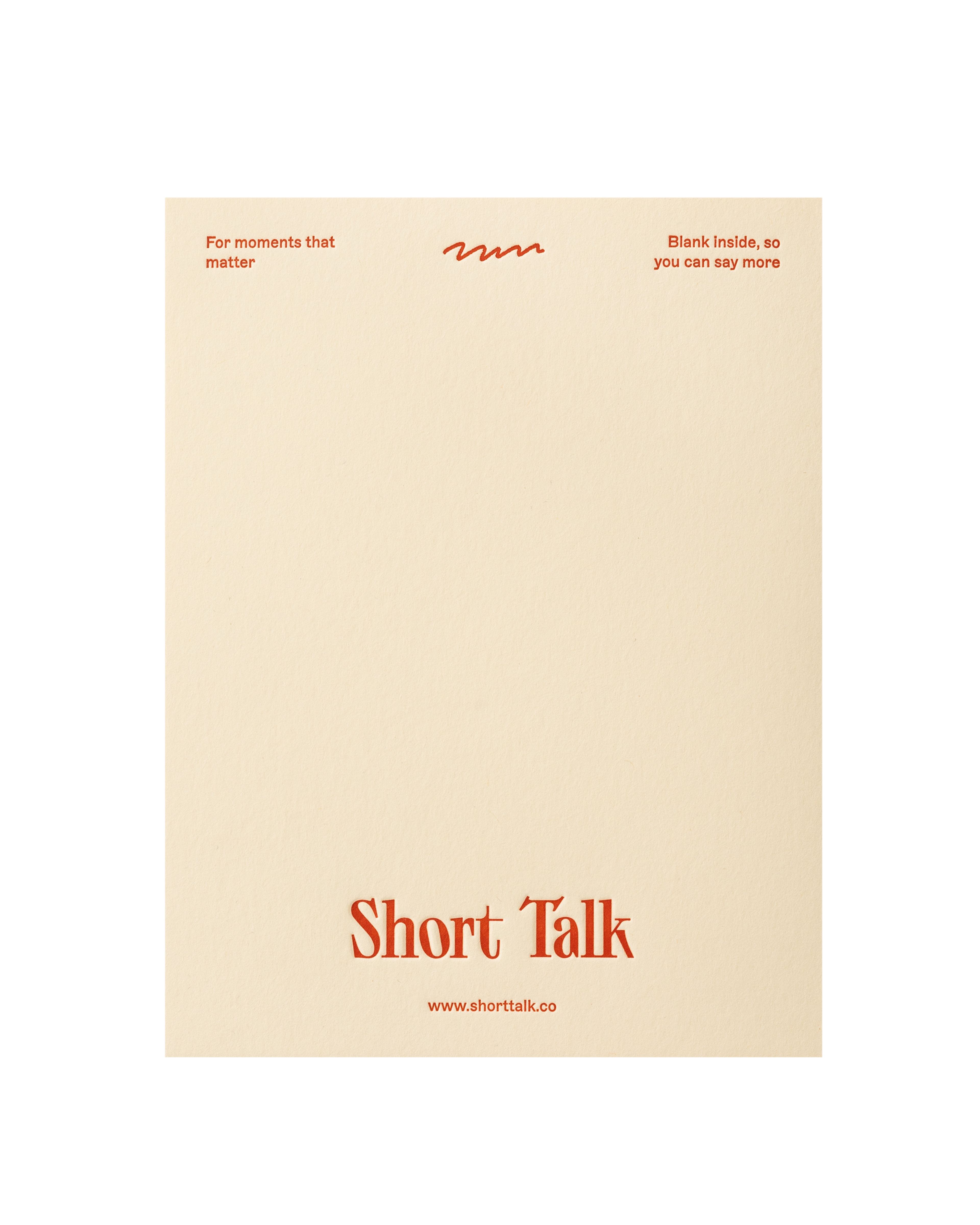 Back of greeting card