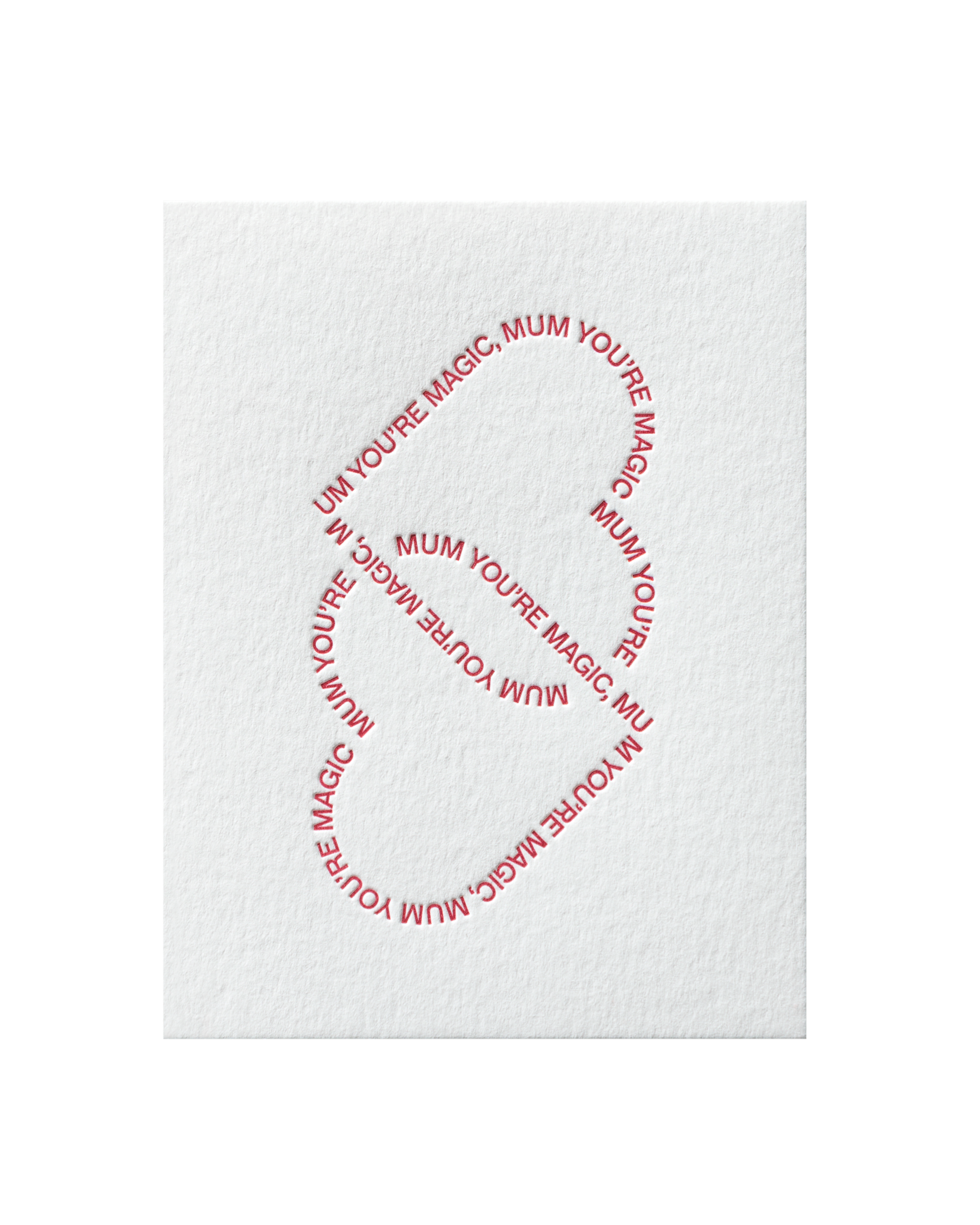 the front of a mothers day card with two hearts