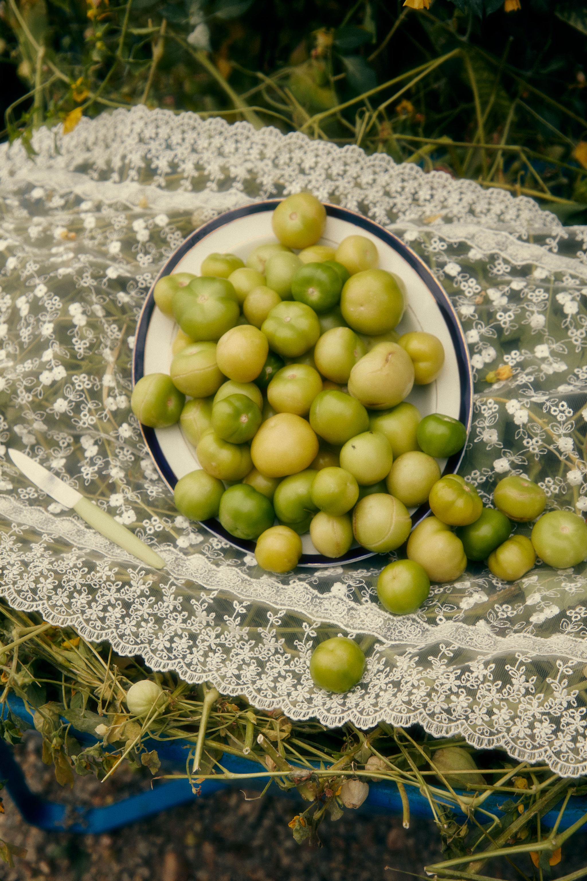 A beautiful green dresser drawer with various bedroom items
